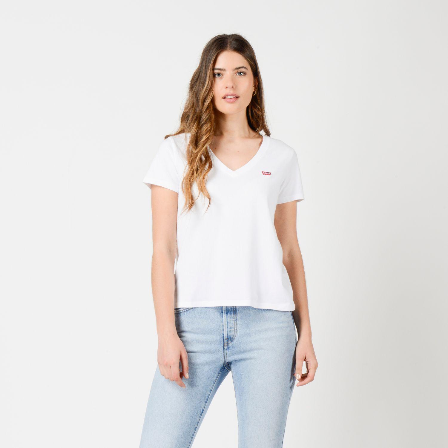 Polera Mujer Perfect Vneck Blanco Levis 85341-0048-0