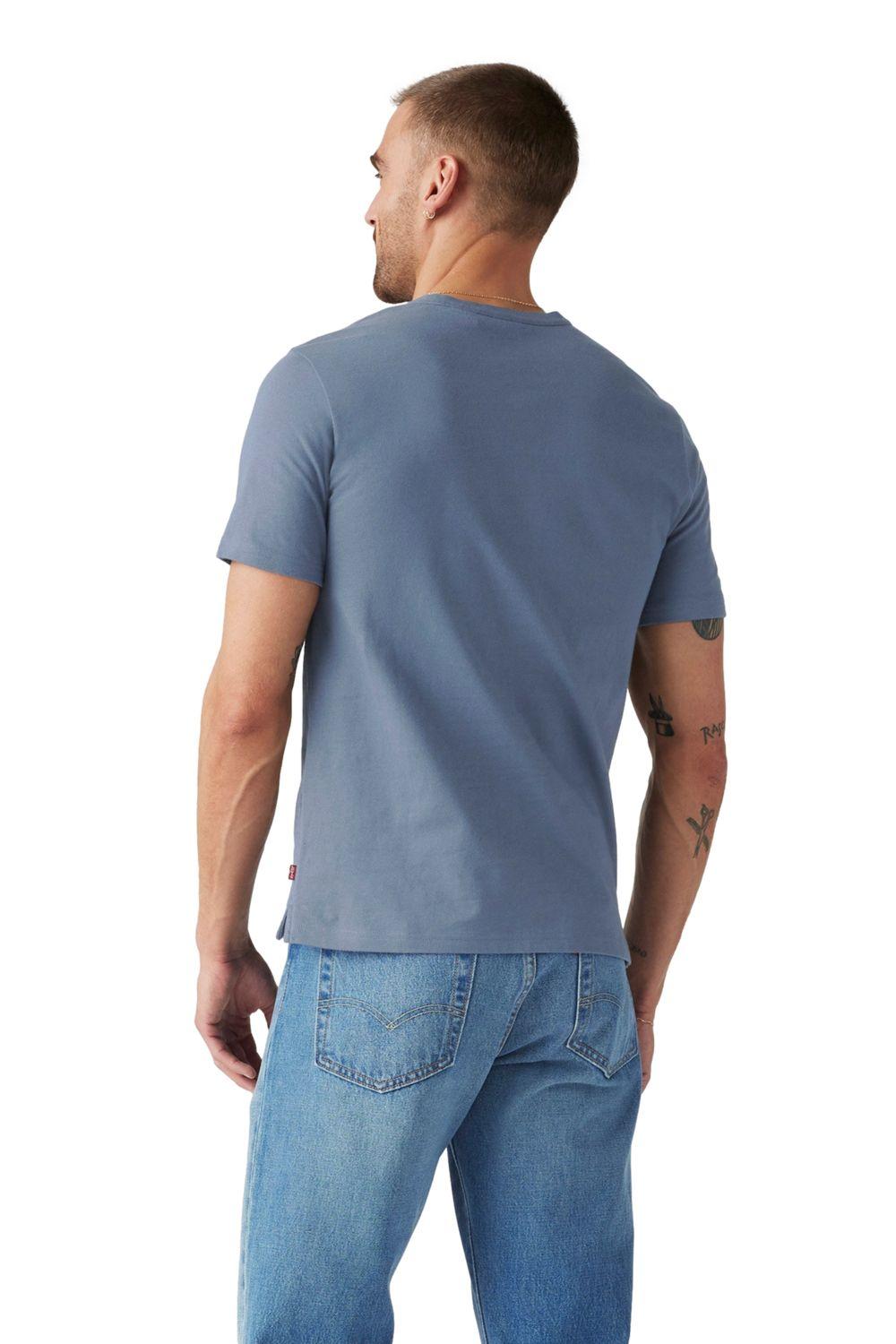 Polera Hombre Ss Hm Henley Azul Levis A8602-0003-1