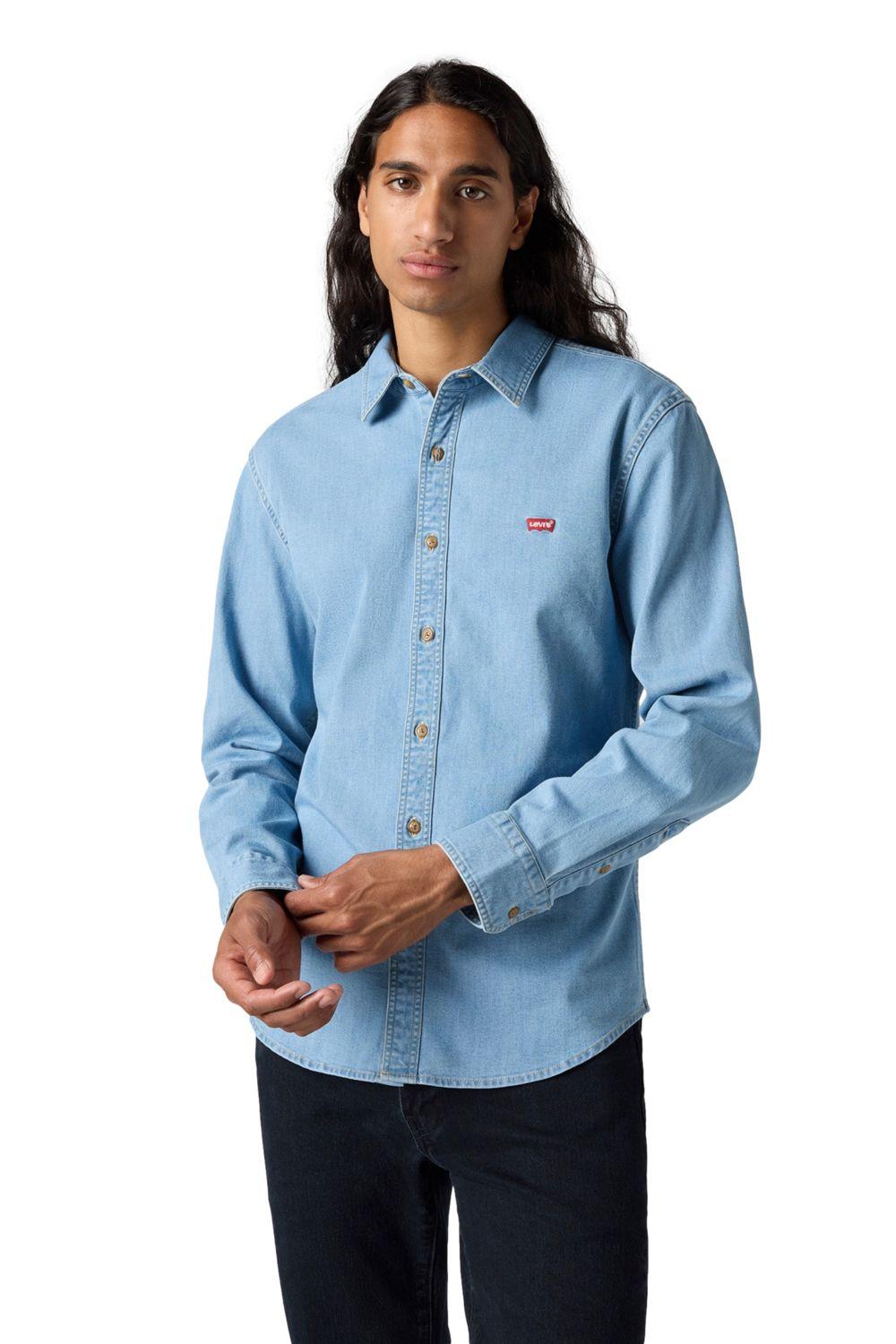 Camisa Hombre Ls Battery Hm Shirt Slim Azul Levis 86625-0065-0