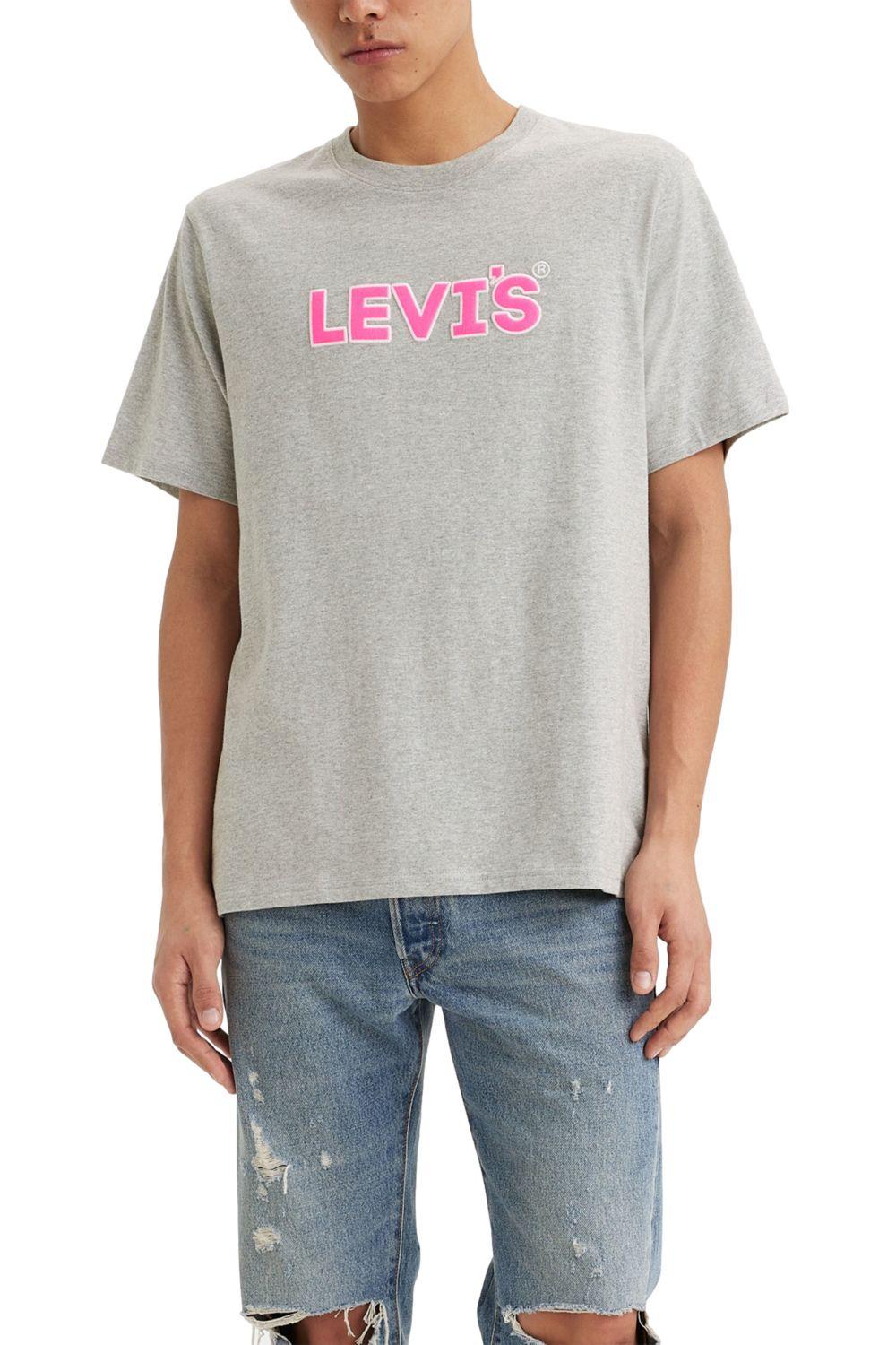 Polera Hombre Manga corta Gráfica Gris Levis 16143-1072-1