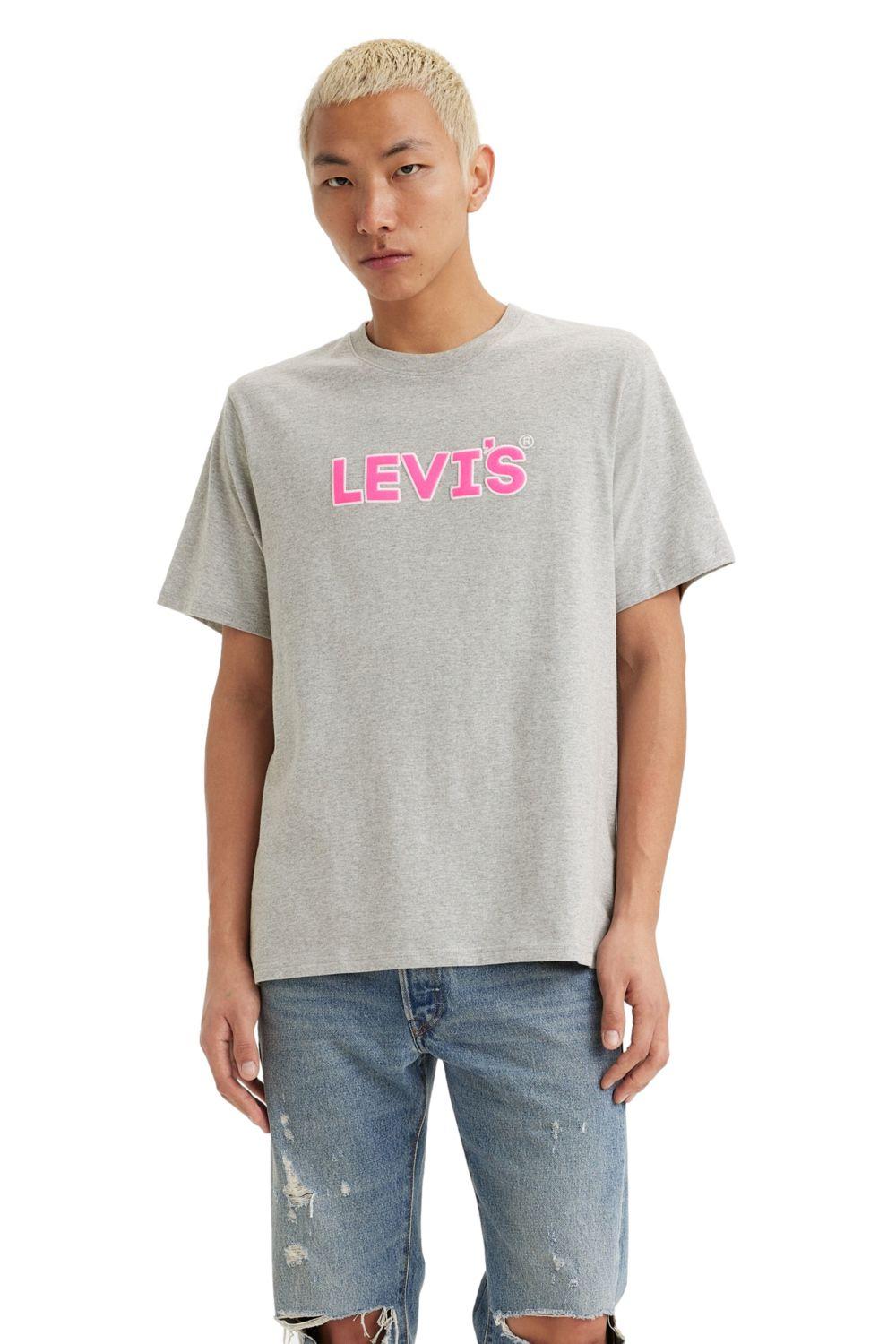 Polera Hombre Manga corta Gráfica Gris Levis 16143-1072-0