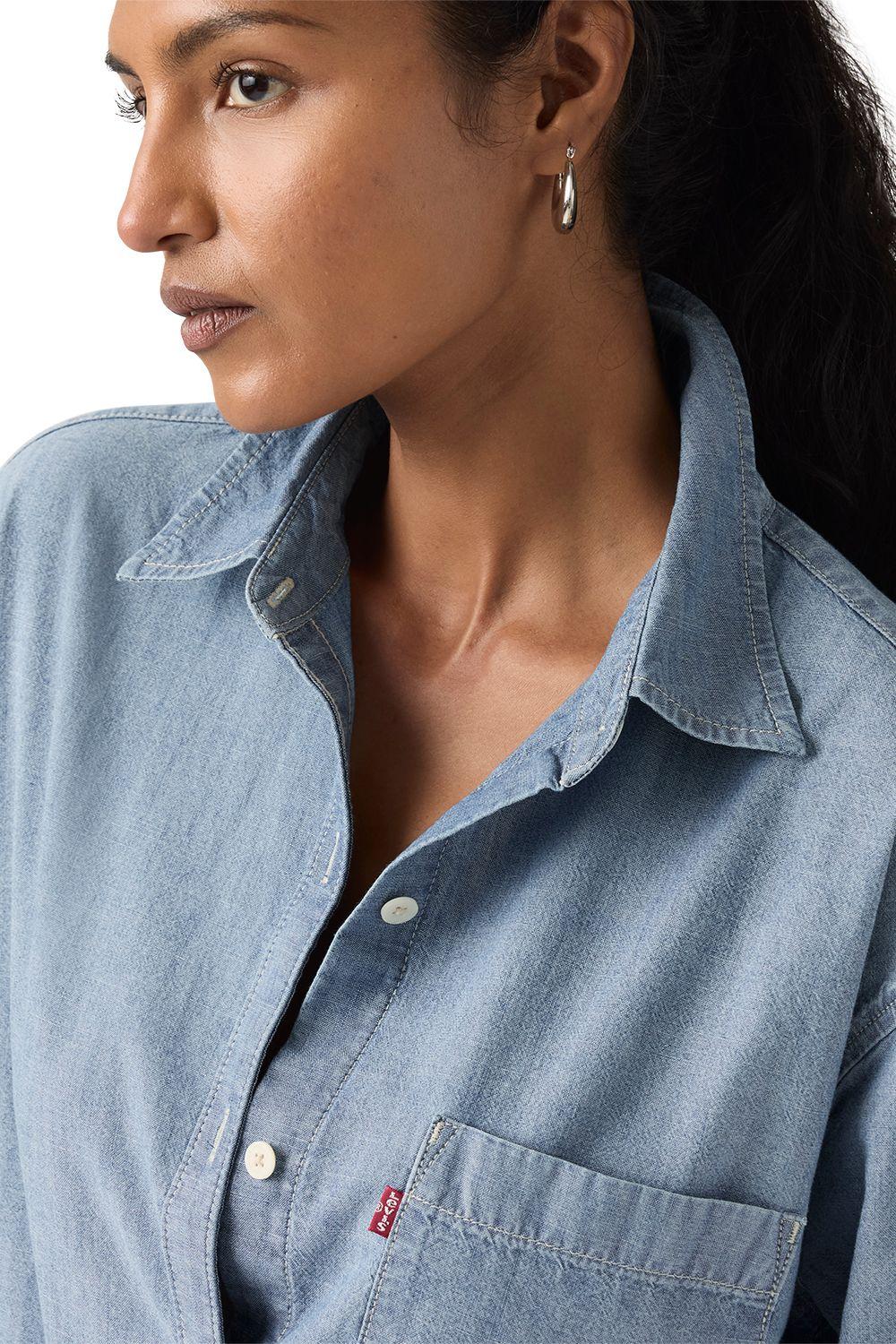 Blusa Mujer Harlie Boyfriend Shirt Azul Levis 001HM-0021-2