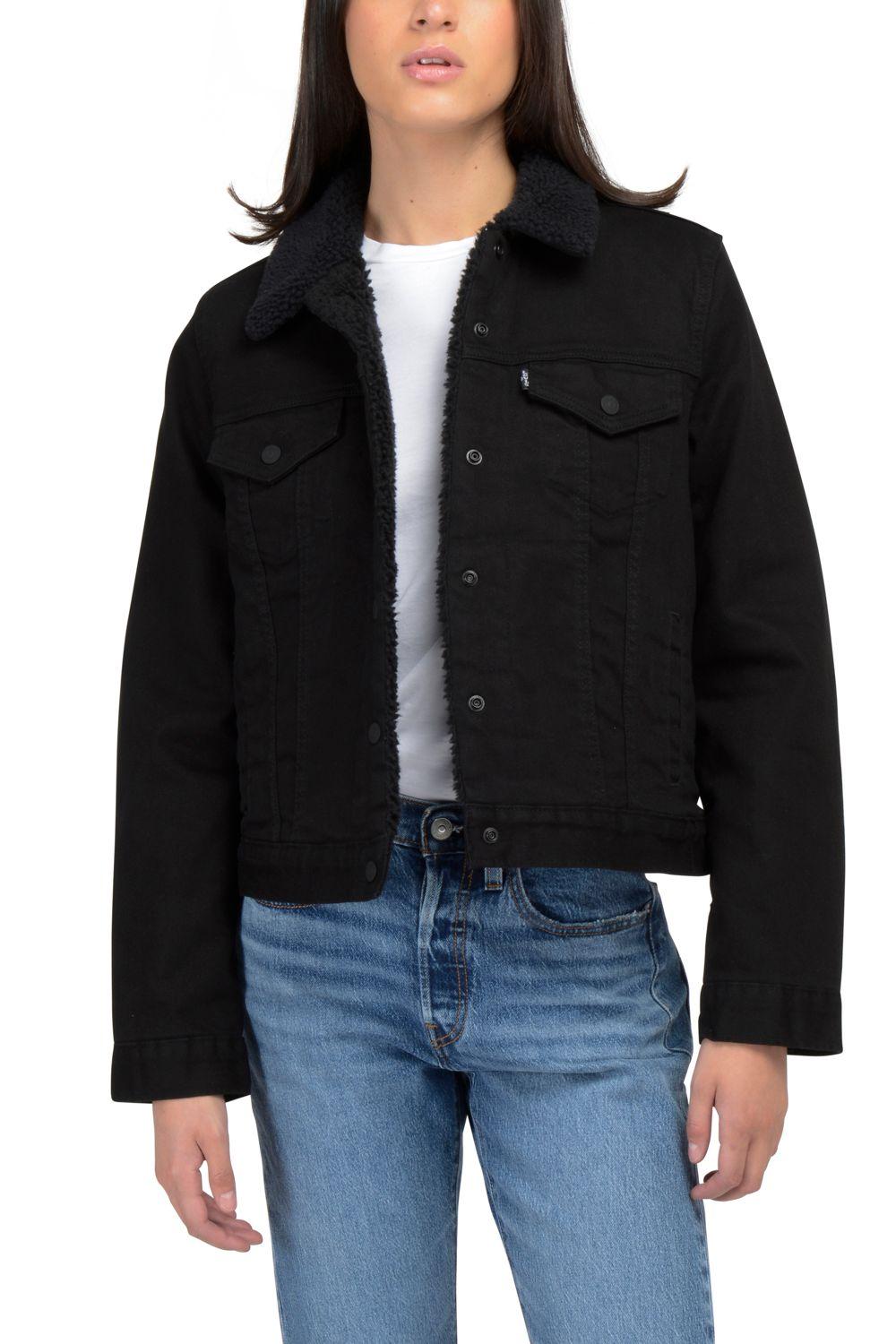 Chaqueta Mujer Regular Fit con Sherpa Negro Levis 36136-0020-0