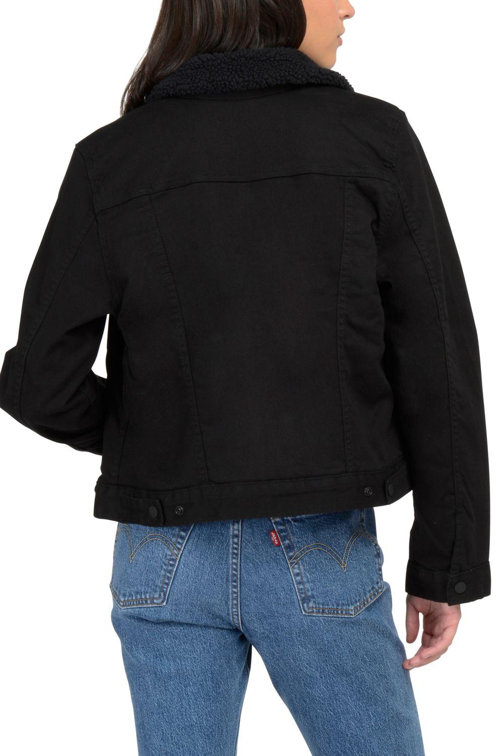 Chaqueta Mujer Regular Fit con Sherpa Negro Levis 36136-0020-2