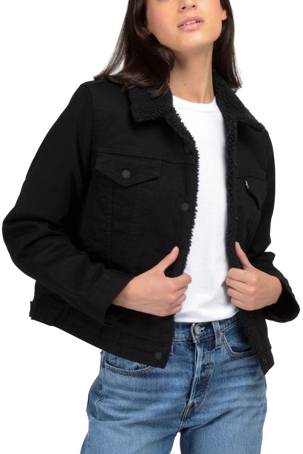 Chaqueta Mujer Regular Fit con Sherpa Negro Levis 36136-0020-3