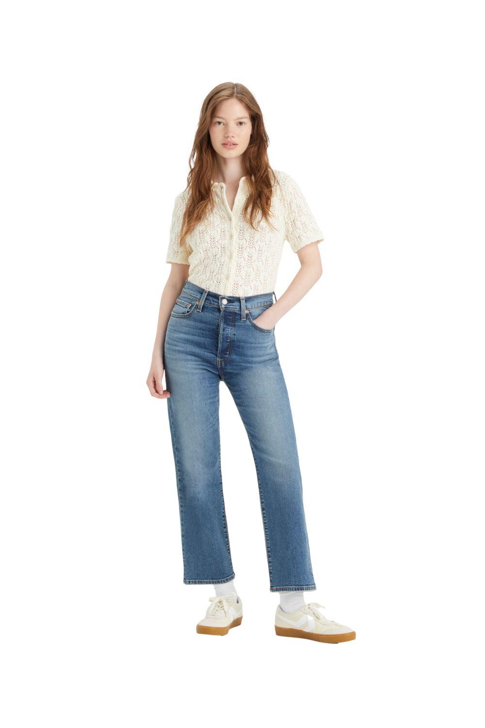 Jeans Mujer Ribcage Straight Ankle Azul Levis 72693-0208-3