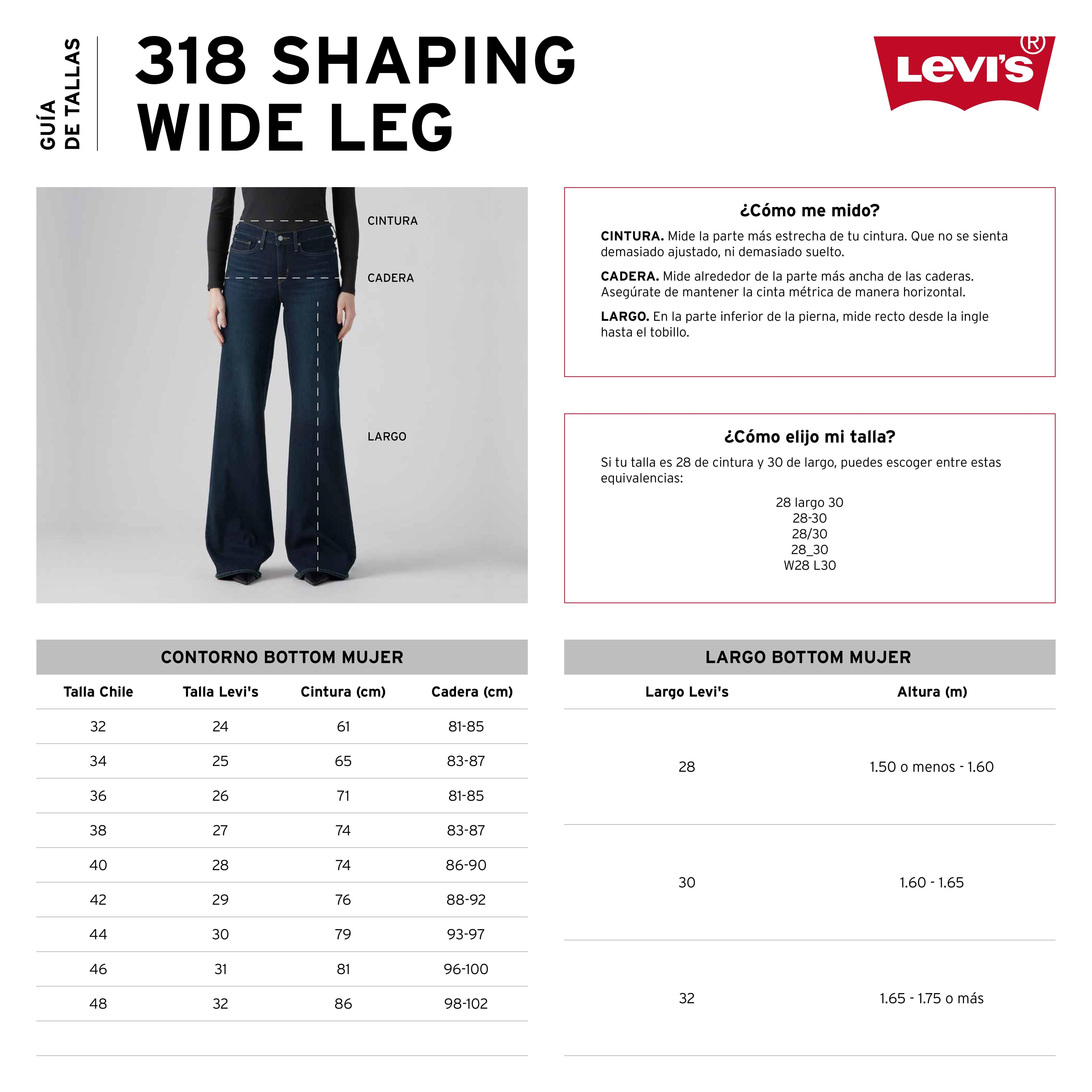 Jeans Mujer 318 Tailored Wide Leg Negro Levis 0081C-0000-4