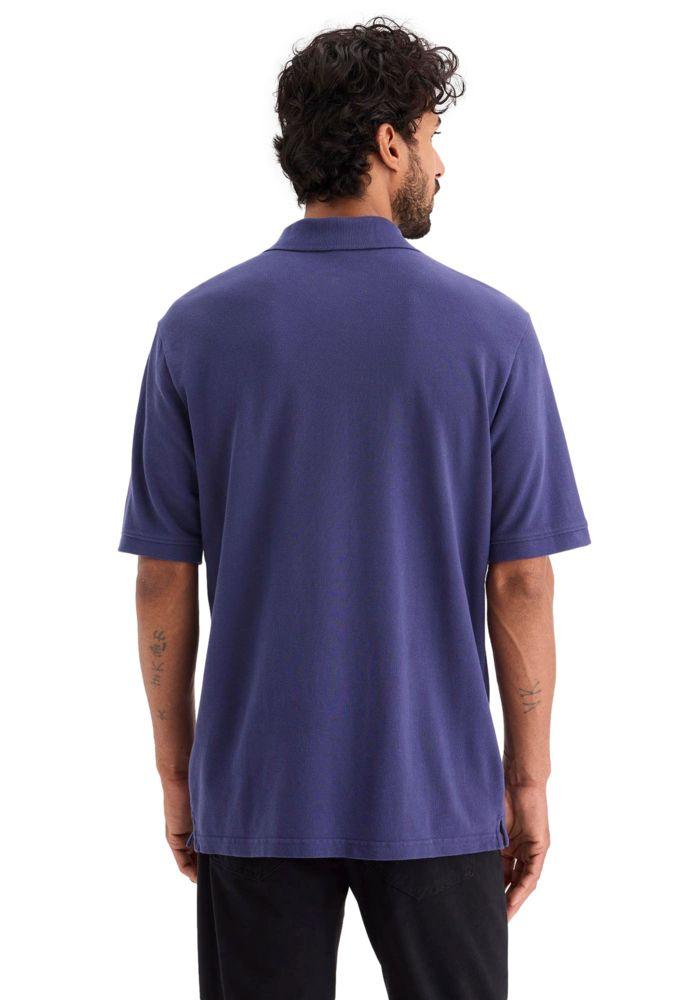 Polera Hombre Polo Piqué Regular Fit Azul A6925-0031-2