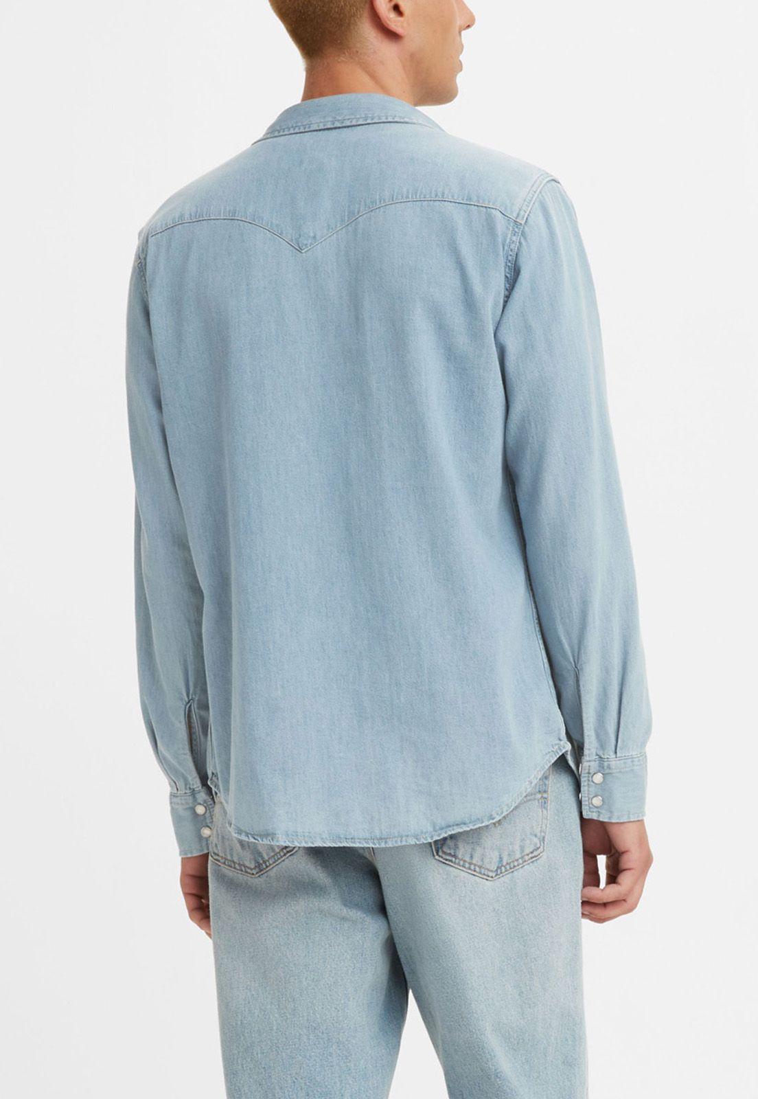 Camisa Hombre Lisa con Bolsillo Azul Levis 85745-0003-1