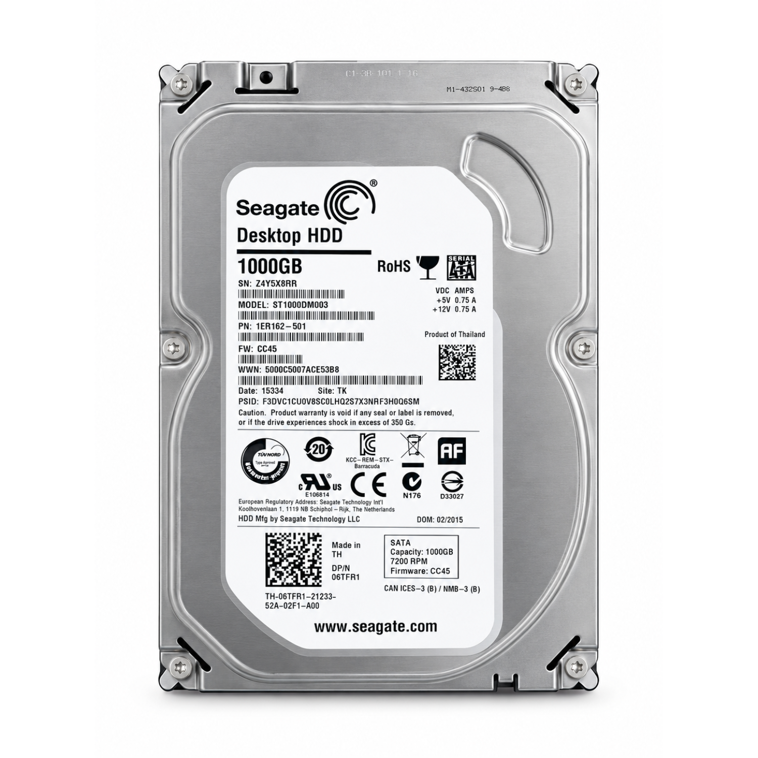 Disco Duro Seagate 1TB HDD 3 5 7200 RPM Reacondicionado-0