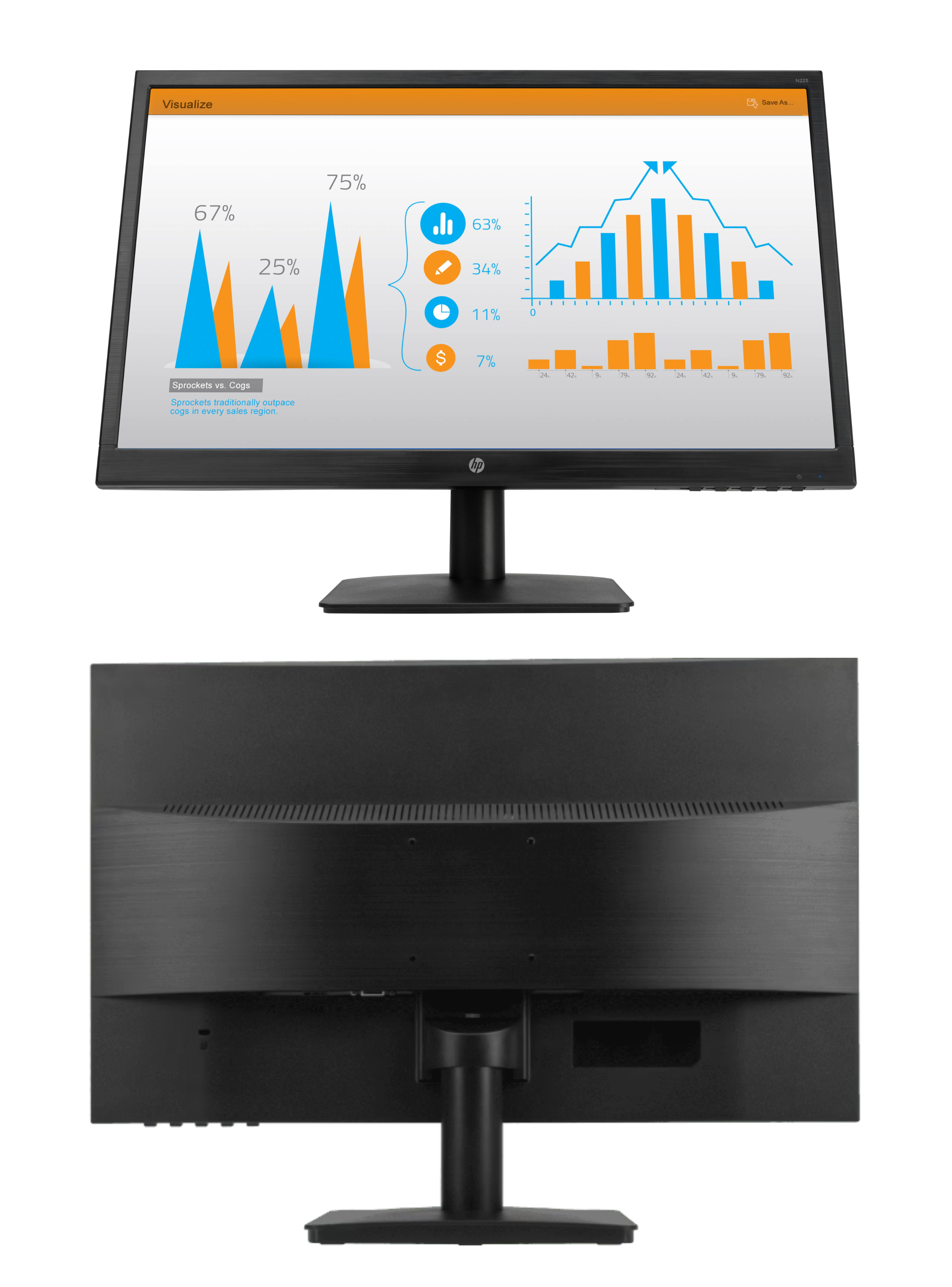 Monitor HP N223 – Refurbished-2
