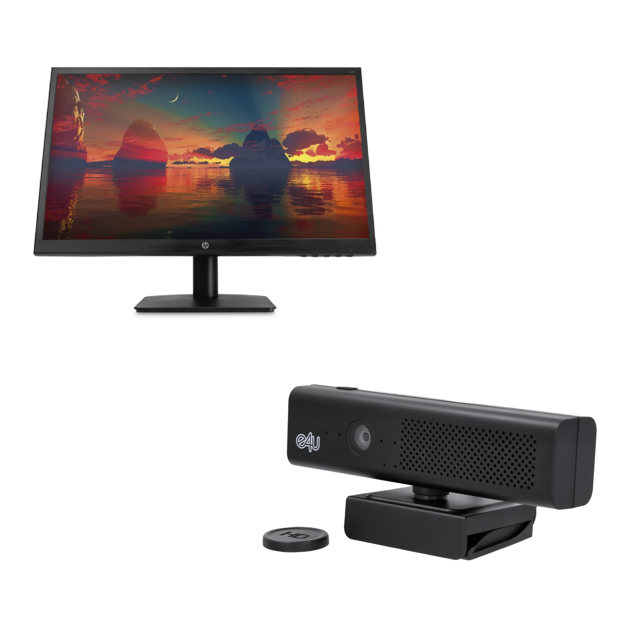 Kit Home Office Monitor HP N223 Webcam con Micr fono Reacondicionado-0