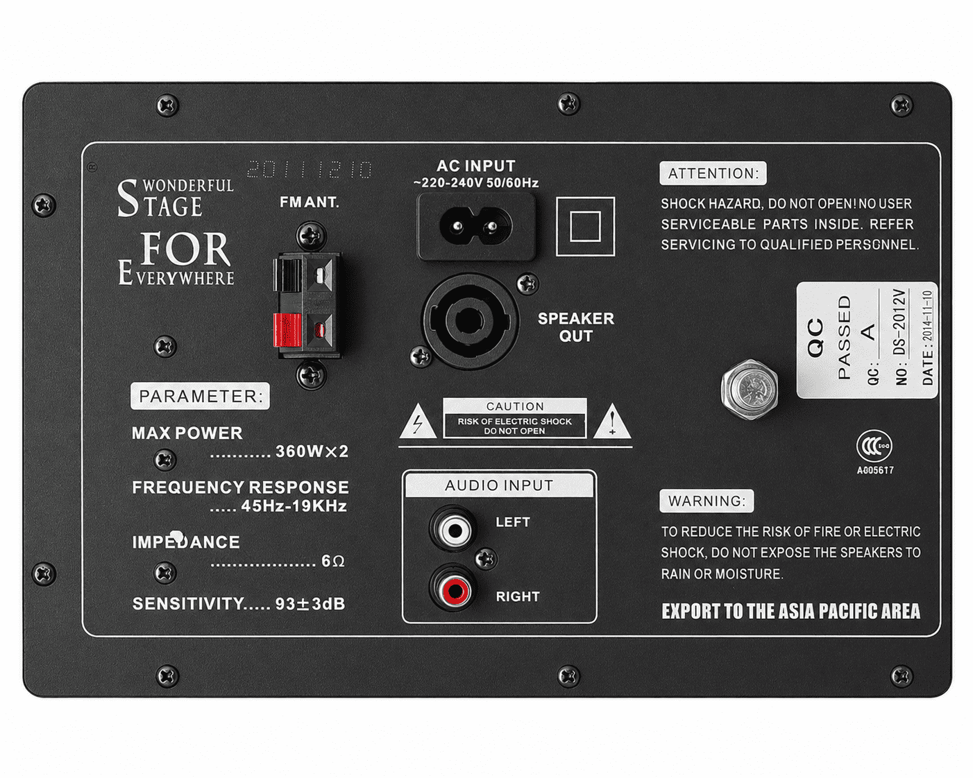 Parlante Activo NRS DS 2012V 720W Bluetooth Micr fono Inal mbrico-2