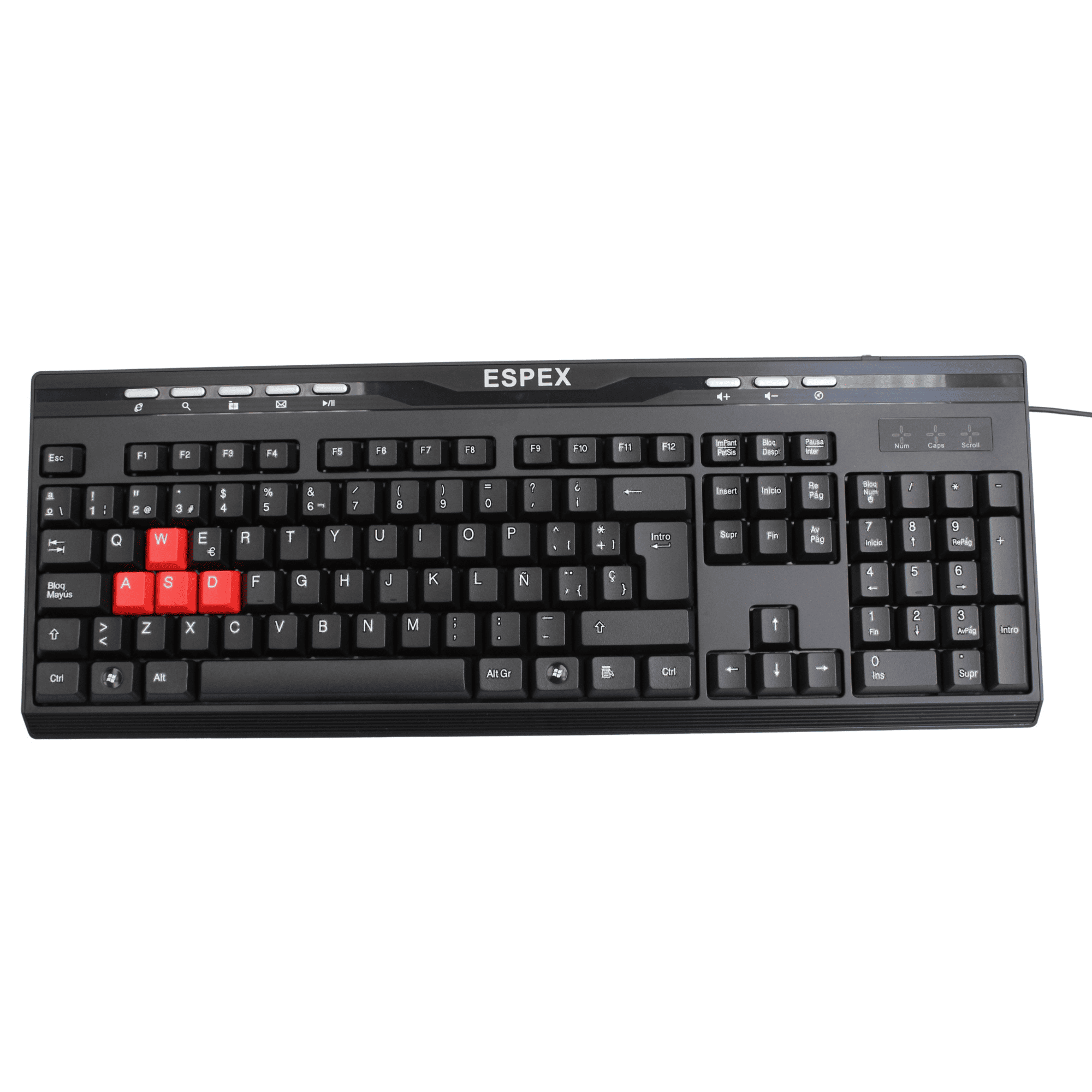 Teclado USB Espex Ergon mico Negro-3