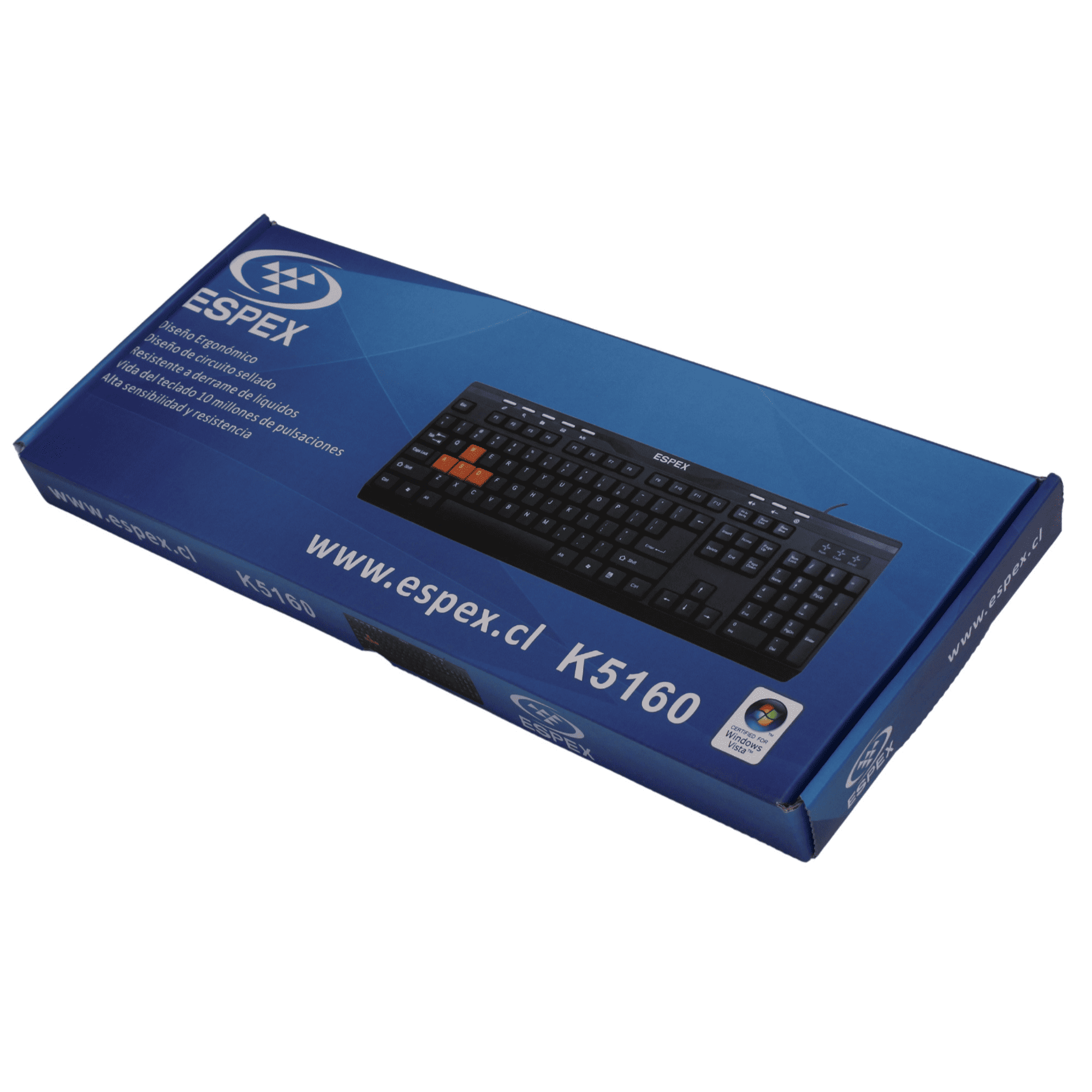Teclado USB Espex Ergon mico Negro-4
