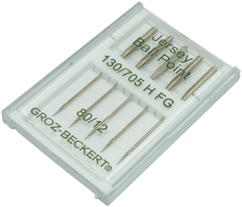 Agujas para maquinas de coser caseras. Alemanas Groz Beckert 80/12 Jersey, punta de bola 5 u. 130/705H FG-0