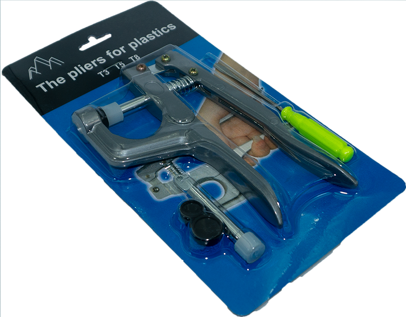 Alicate remachador para broches plasticos Snap-10-12-15mm-0
