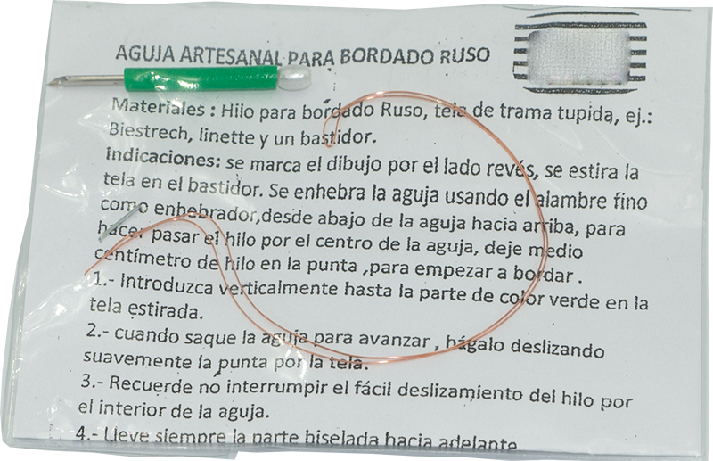 Aguja artesanal bordado ruso 1.3mm app. fabricada en Chile-1