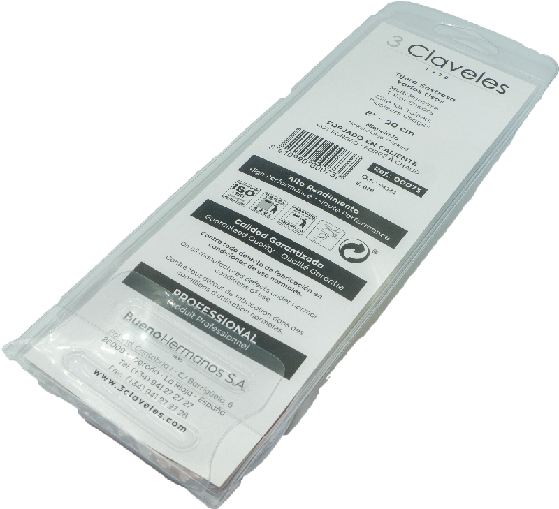 Tijera profesional sastres 3 Claveles 8'' 20cm Española 073-1