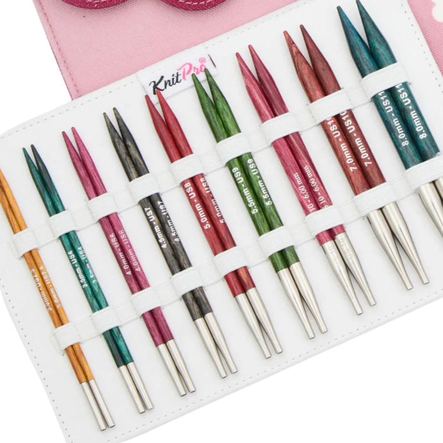 Palillos Intercambiables KnitPro Dreamz Delux 9 par + 4 cabl-2