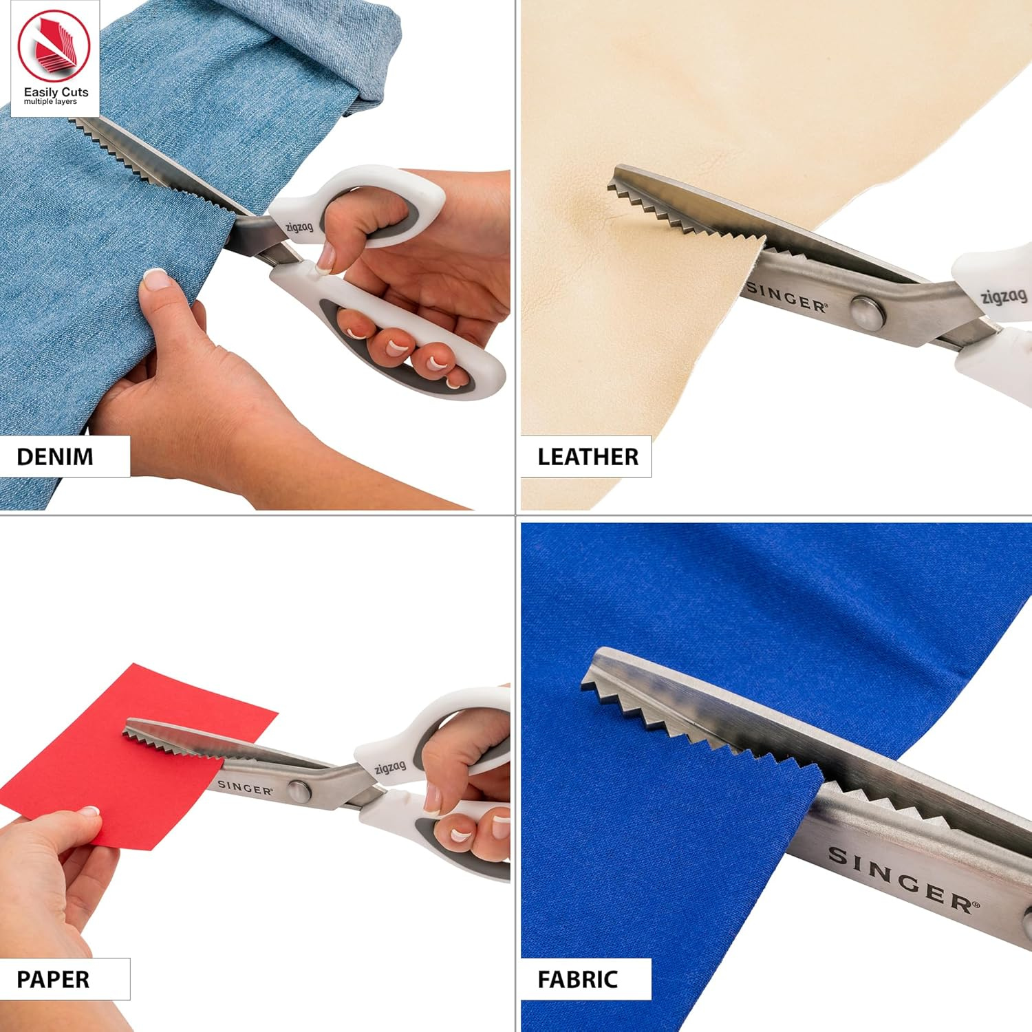 Tijera Zigzag Singer® 9” (21,6 cm) Blanca-2