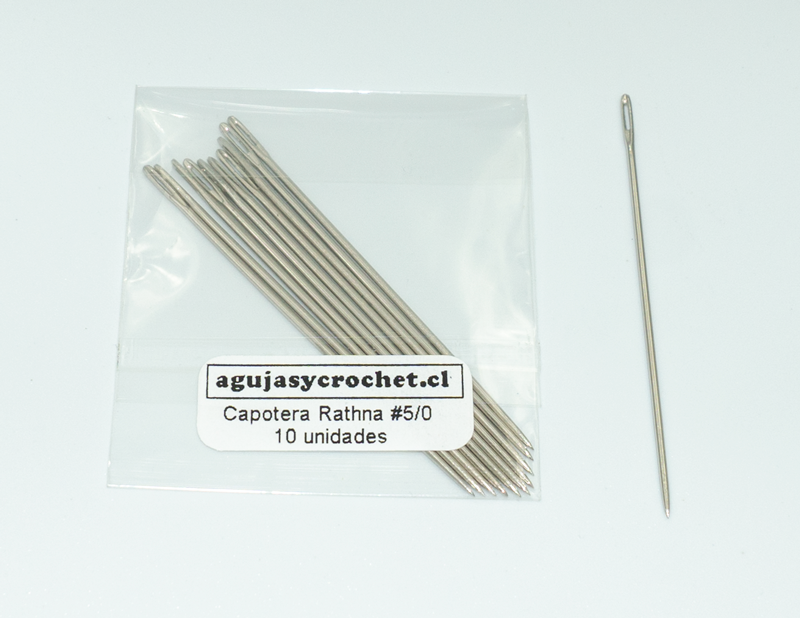 Aguja coser capotera Rathna No.5/0 c/punta sobre 10 agujas-0