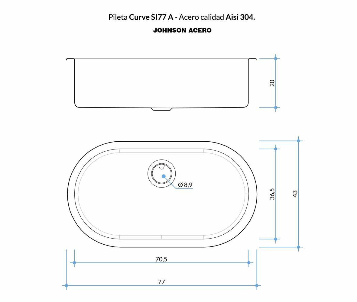 Lavaplatos Simple Modelo Curve SI77A-2