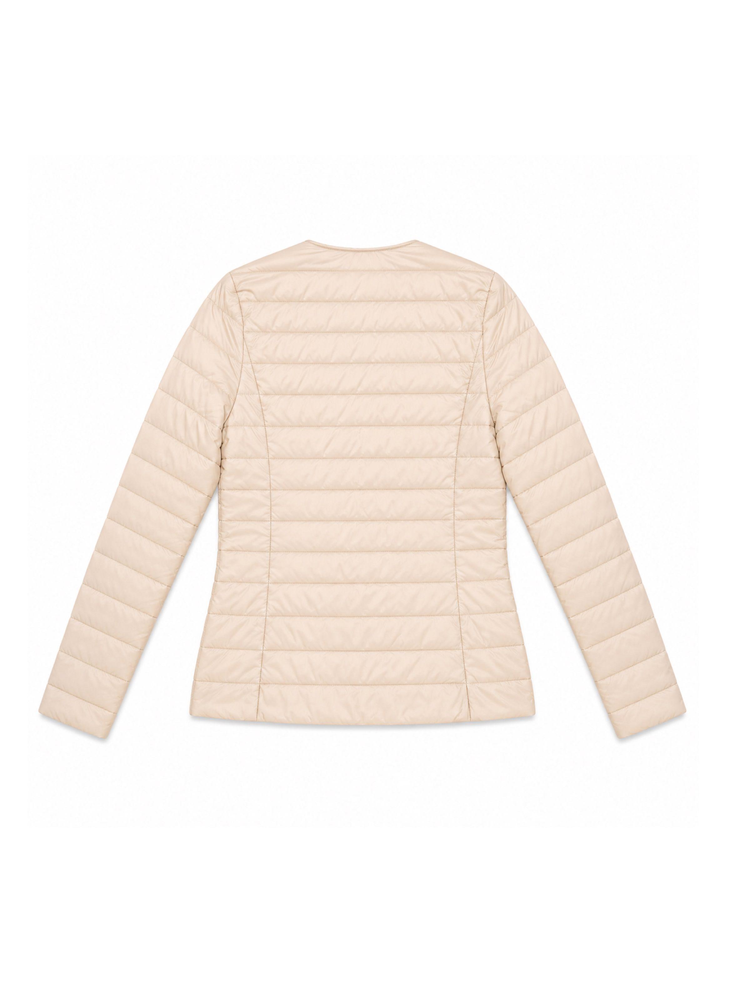 Parka Ultraligera Plumas Mujer color Beige-1