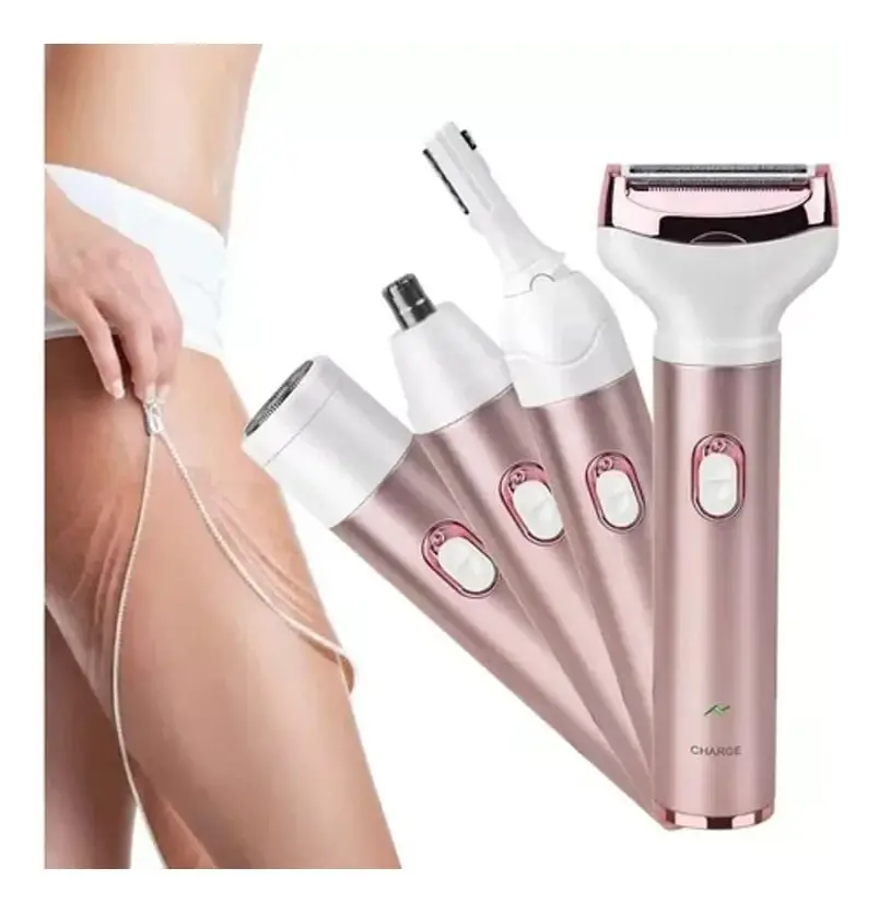 Kit Depiladora Afeitadora Facial Corporal Usb 4 En 1-1