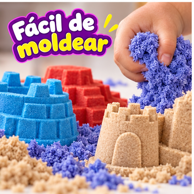 Magic Sand Castillo Arena Moldeable 400 g con Moldes 2 Colores 3-2