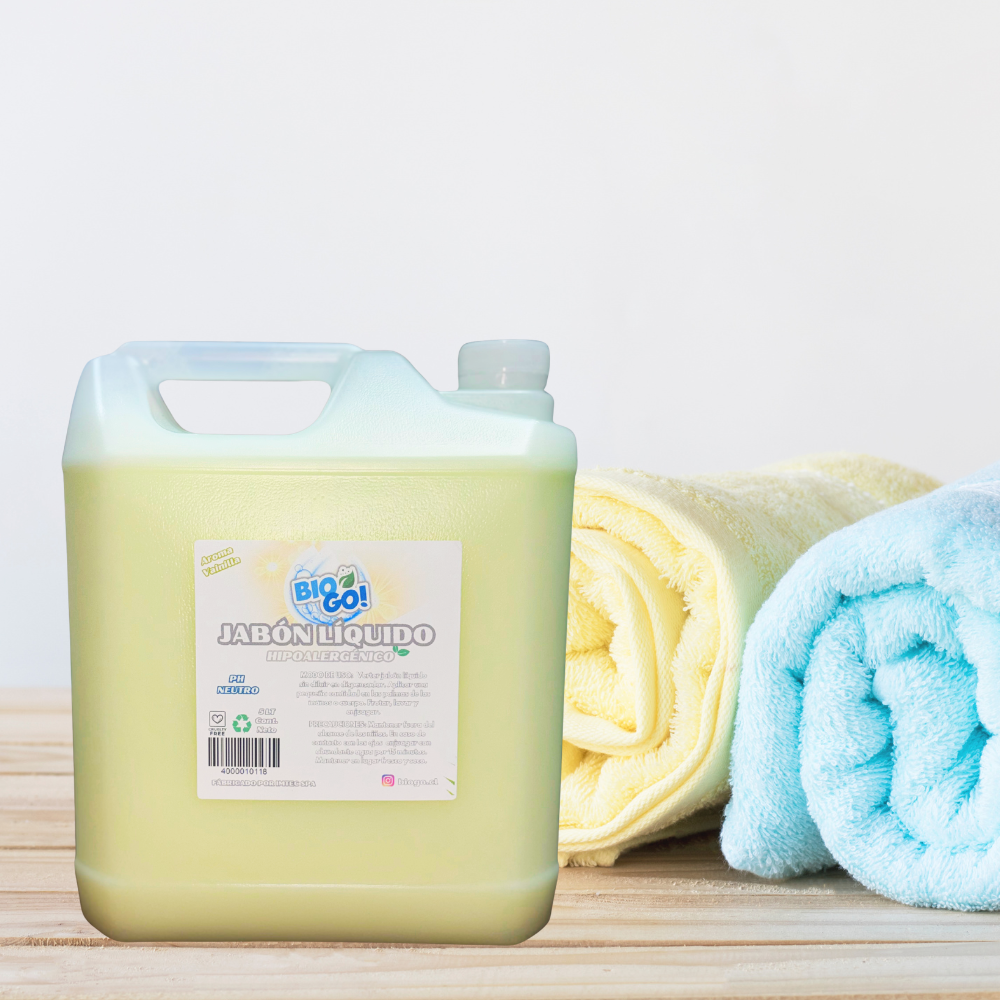 Jabon Liquido Para Manos Neutro Glicerina Bio Go Vainilla 5 Litros Eco Unidad-2