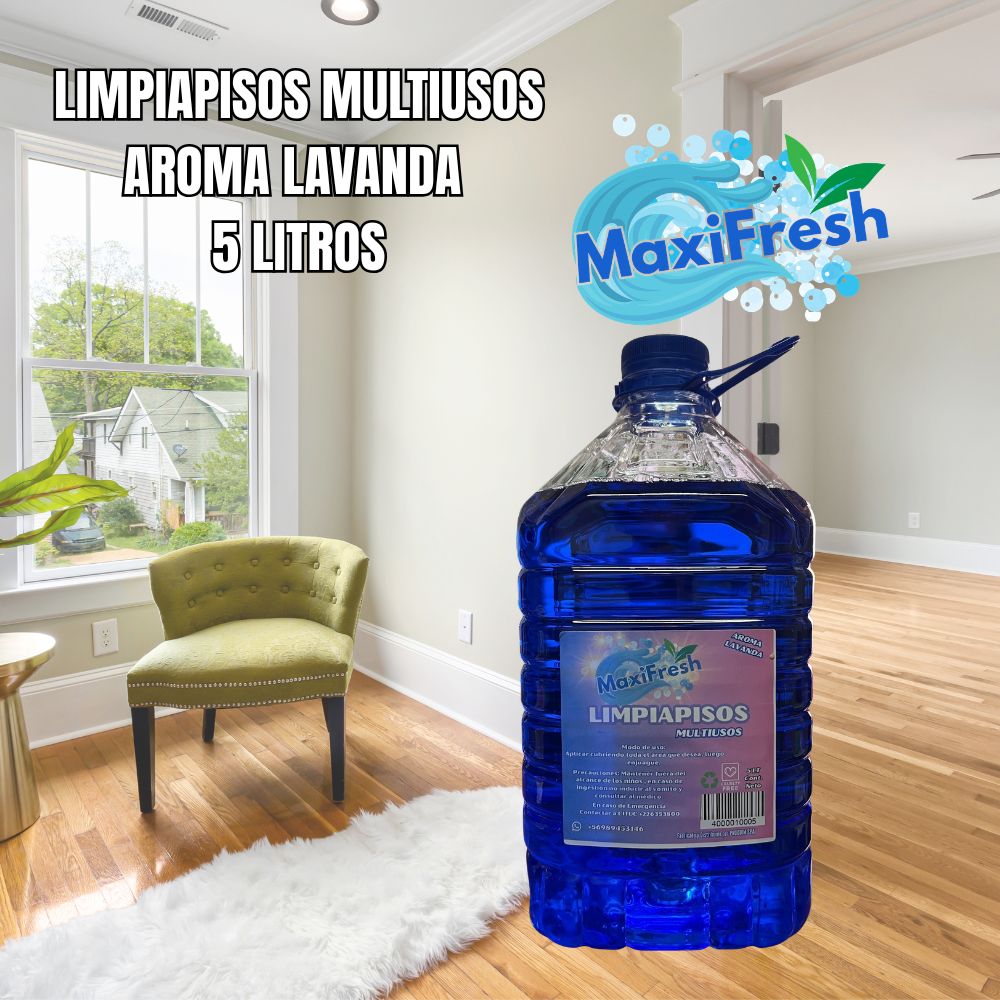 Limpiapiso Lavanda Maxifresh 5 Litros Eco PET Pack 2 Unidades-3