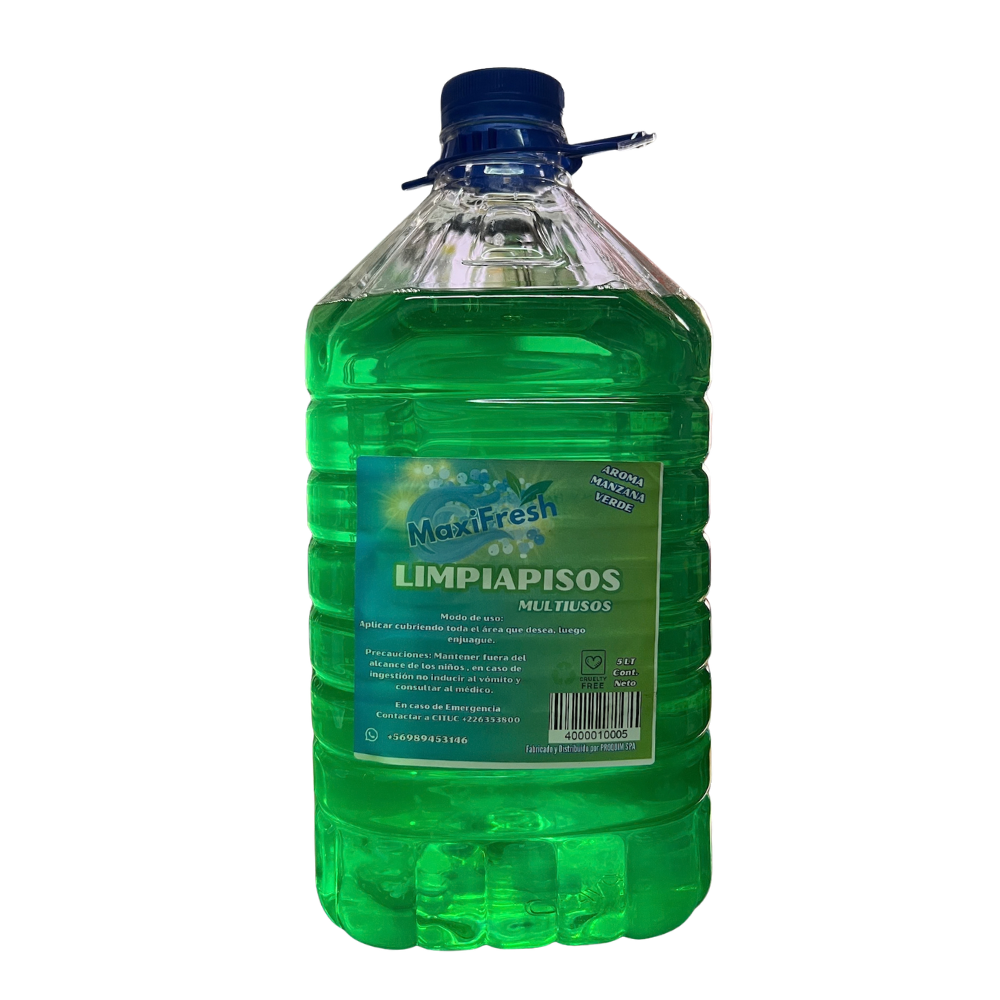 Limpiapiso Manzana Verde Maxifresh 5 Litros Eco PET Pack 3 Unidades-2