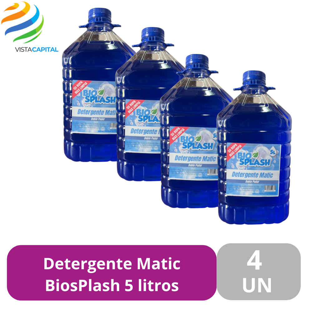 Detergente Matic BiosPlash 5 litros 4 Unidades-2