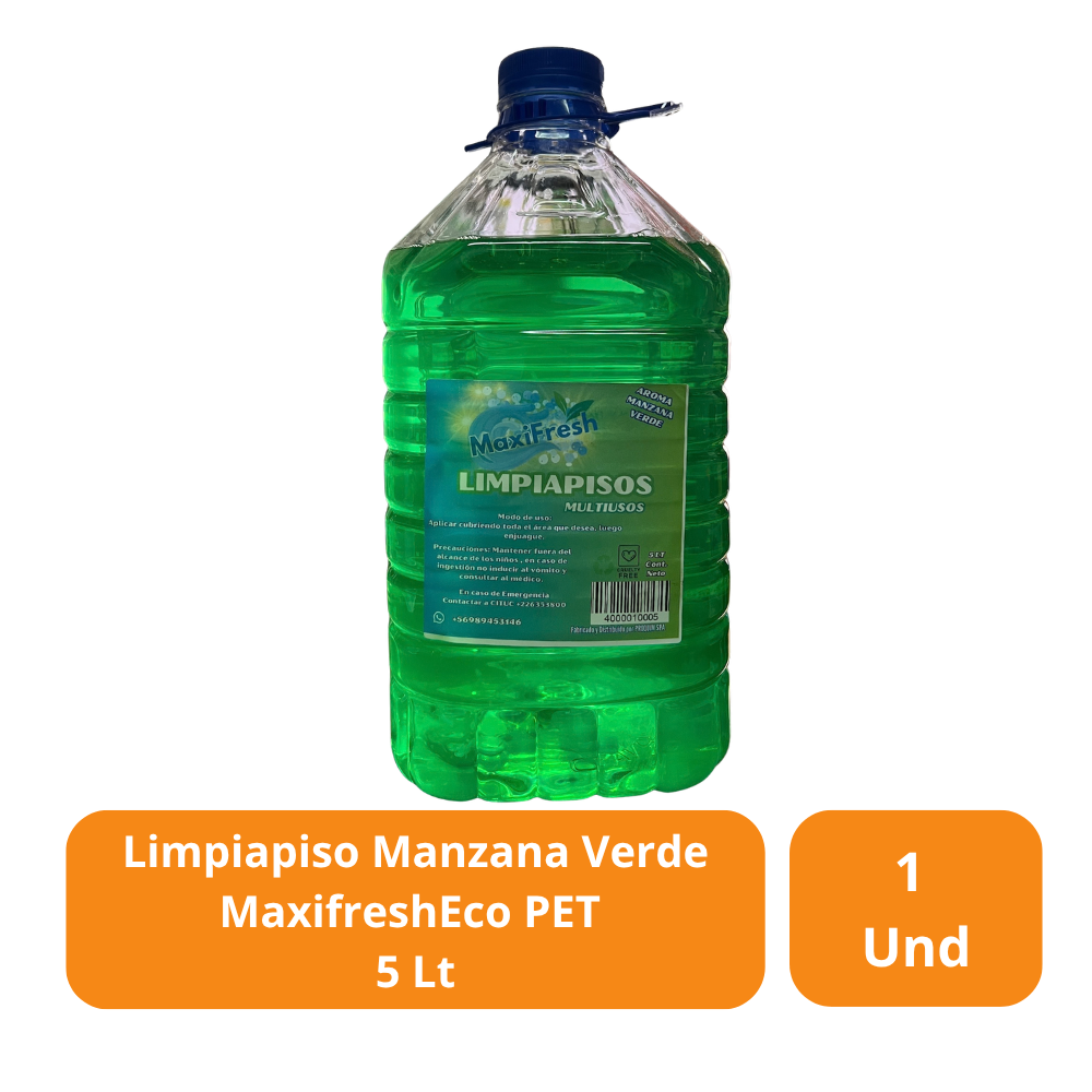 Limpiapiso Manzana Verde Maxifresh 5 Litros Eco PET Unidad-2