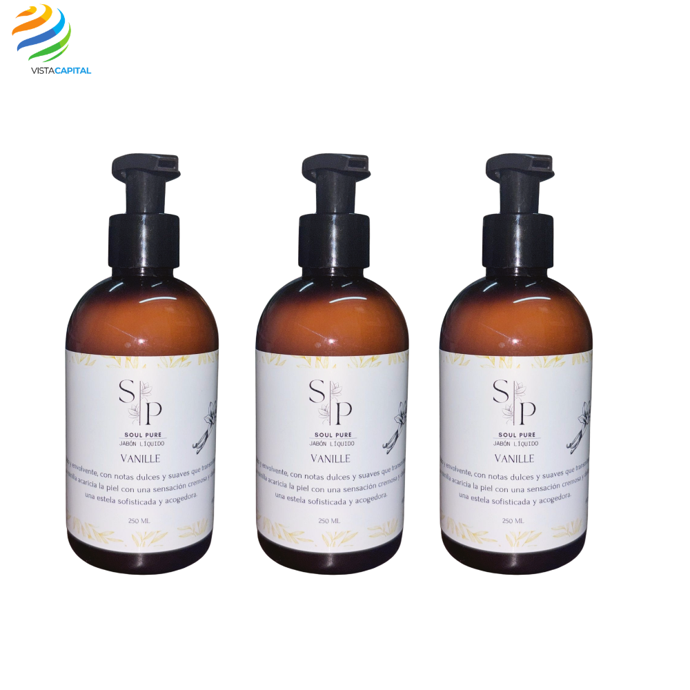Jabon de Mano Liquido Vainilla Soul Pure 250 ml 3 Unidades-2