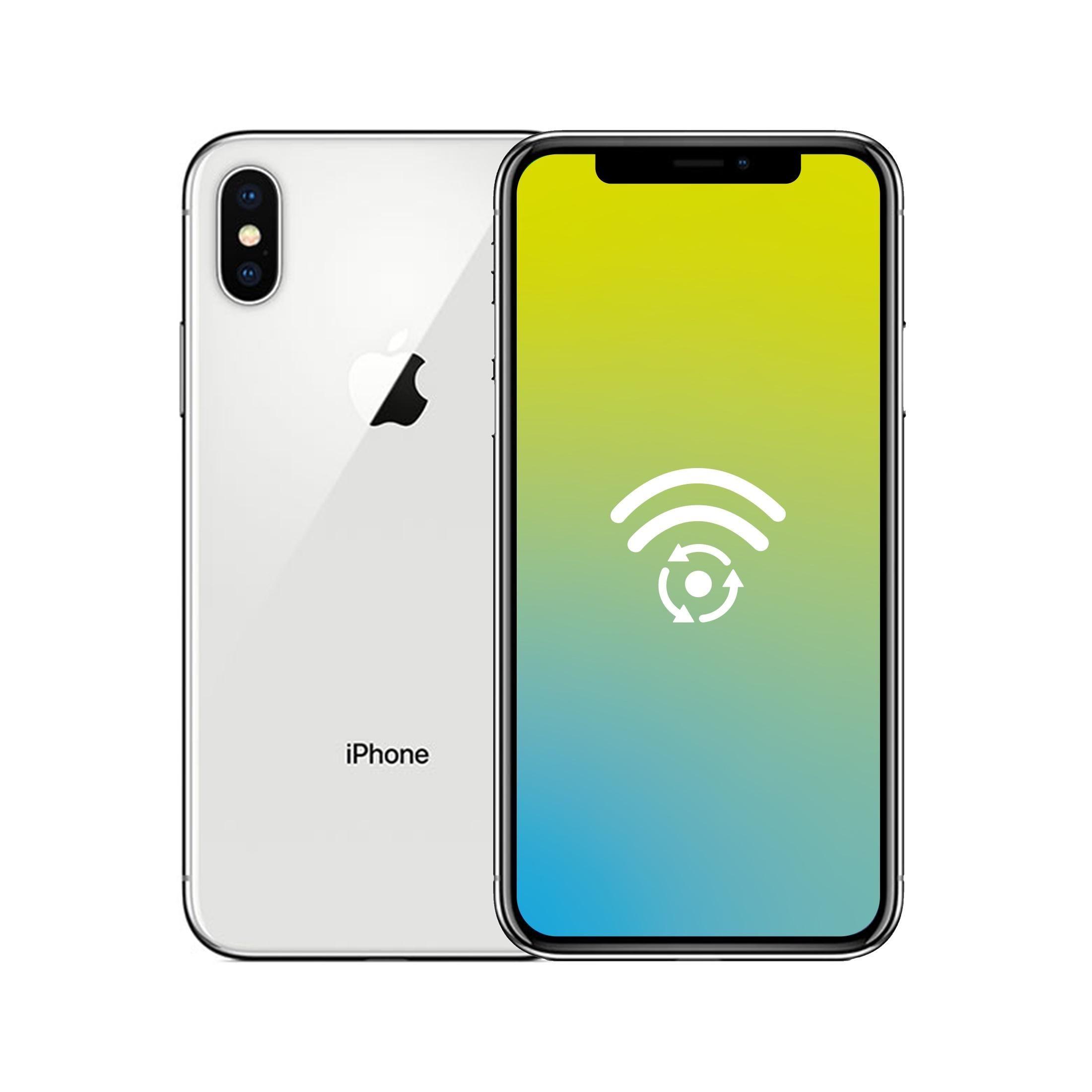 Celular Iphone X 64 Gb Plateado- Reacondicionado-0