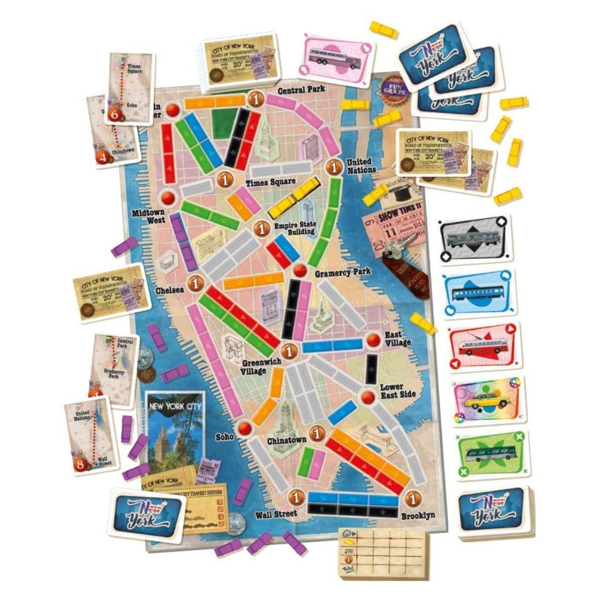 Juego de Mesa  ¡Aventureros al Tren! New York-2