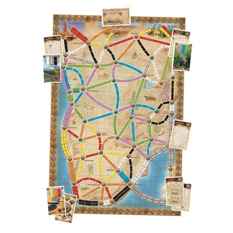 Juego de Mesa  ¡Aventureros al Tren! El Corazón de África (Expansión)-1