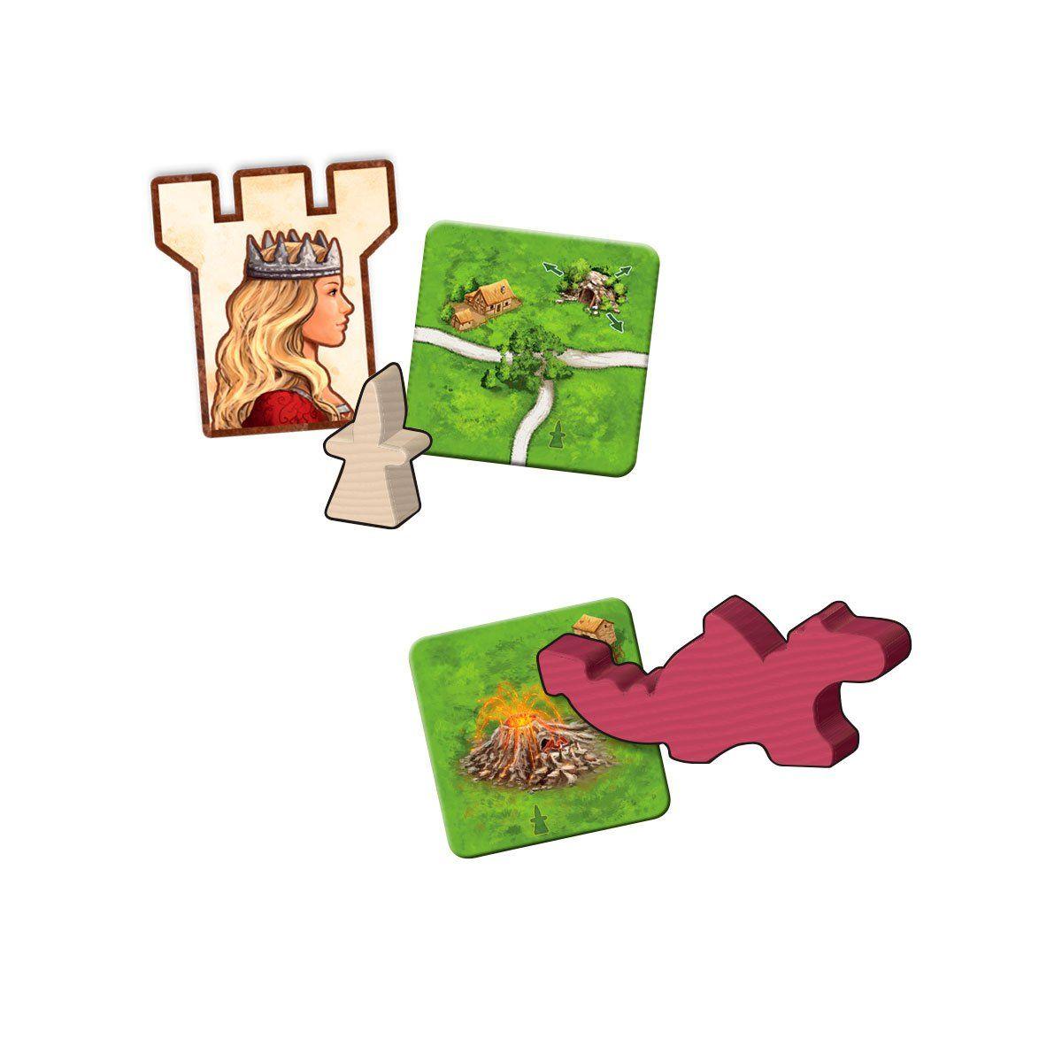 Juego de Mesa  Carcassonne: La Princesa y el Dragon 2da edición (Expansión)-1