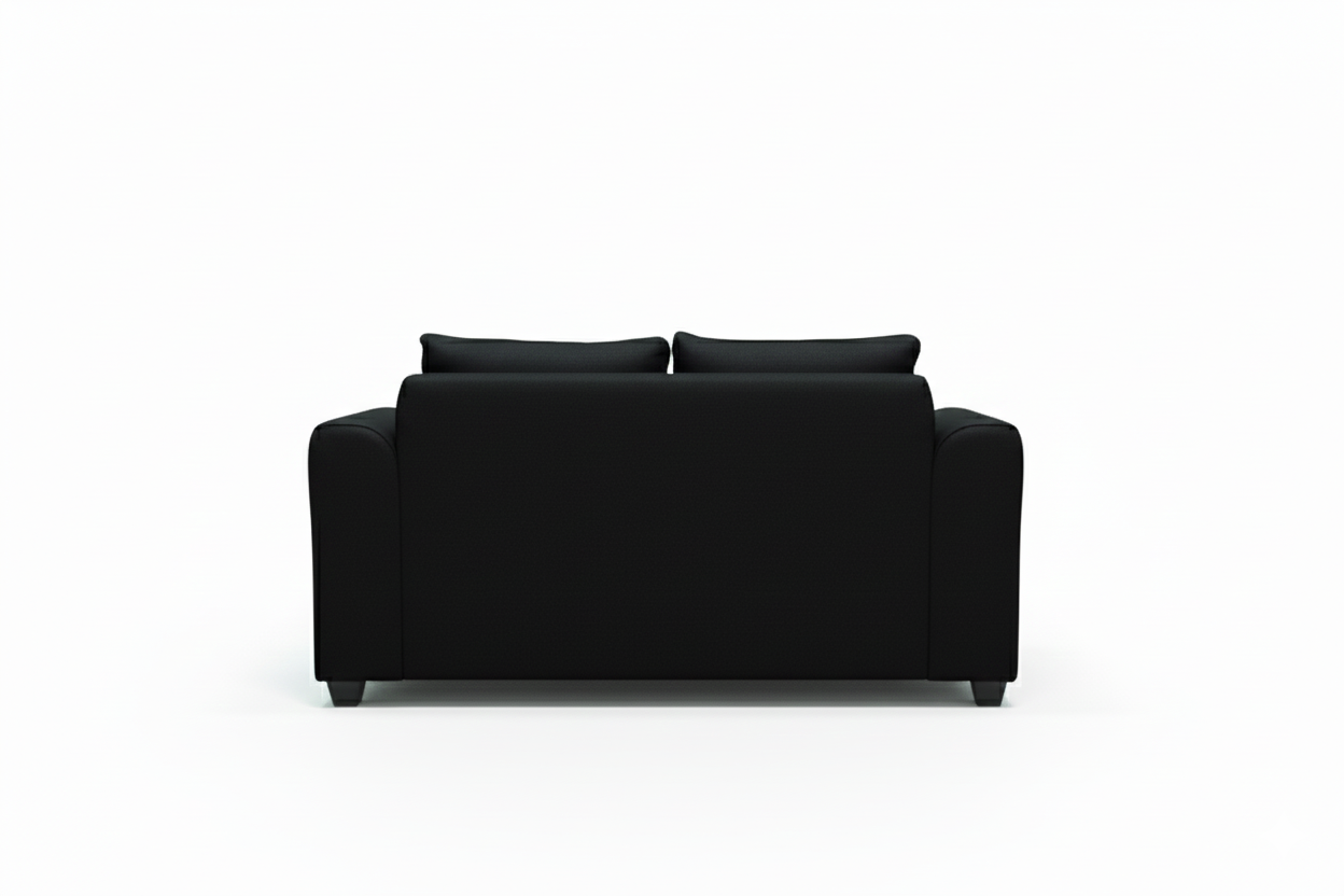 Sofa  2 cuerpos 2 pouf NEGRO-2