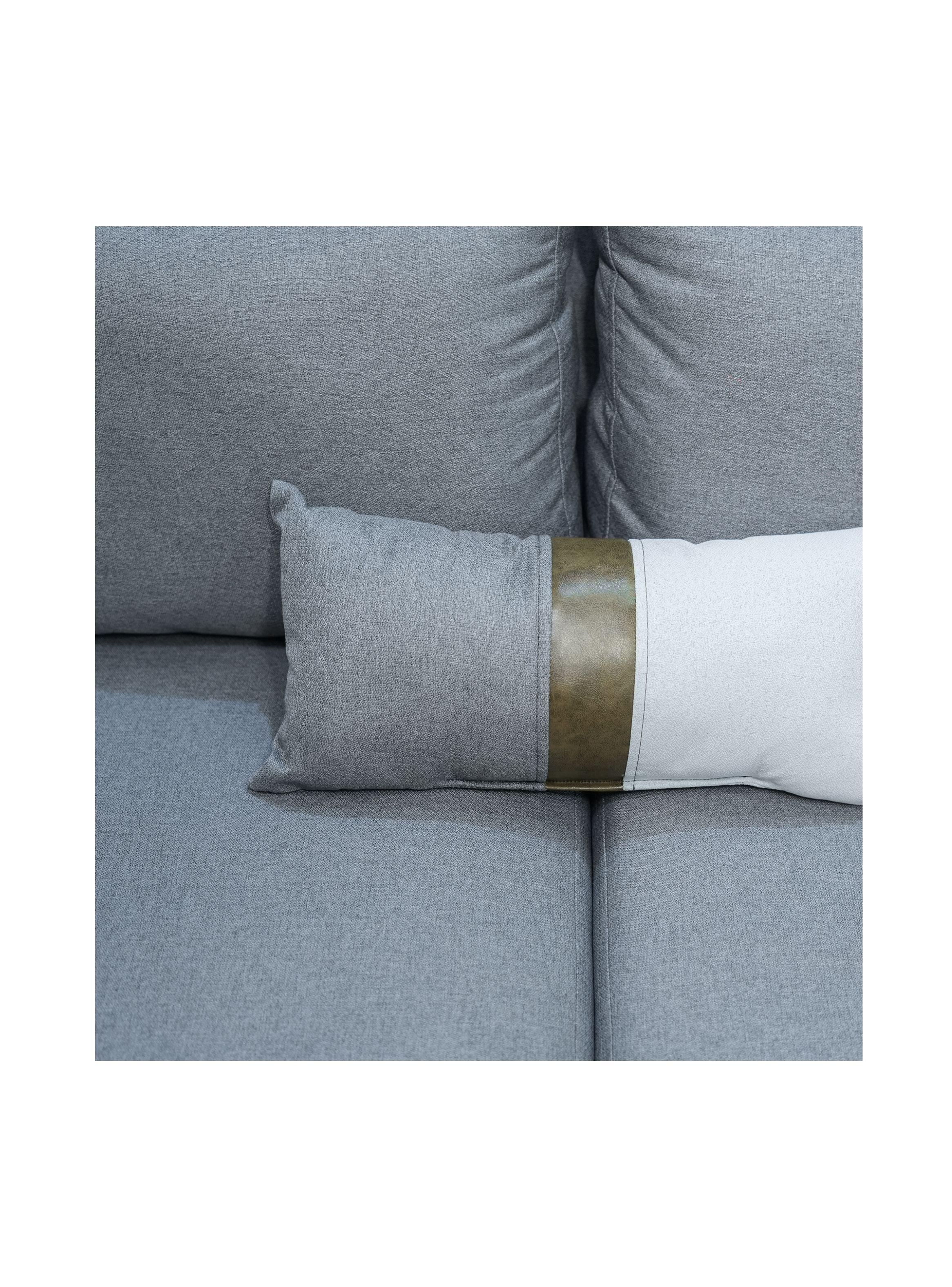 Sof 2 Cuerpos Tela Poli ster Gris Fancy Hogar-3