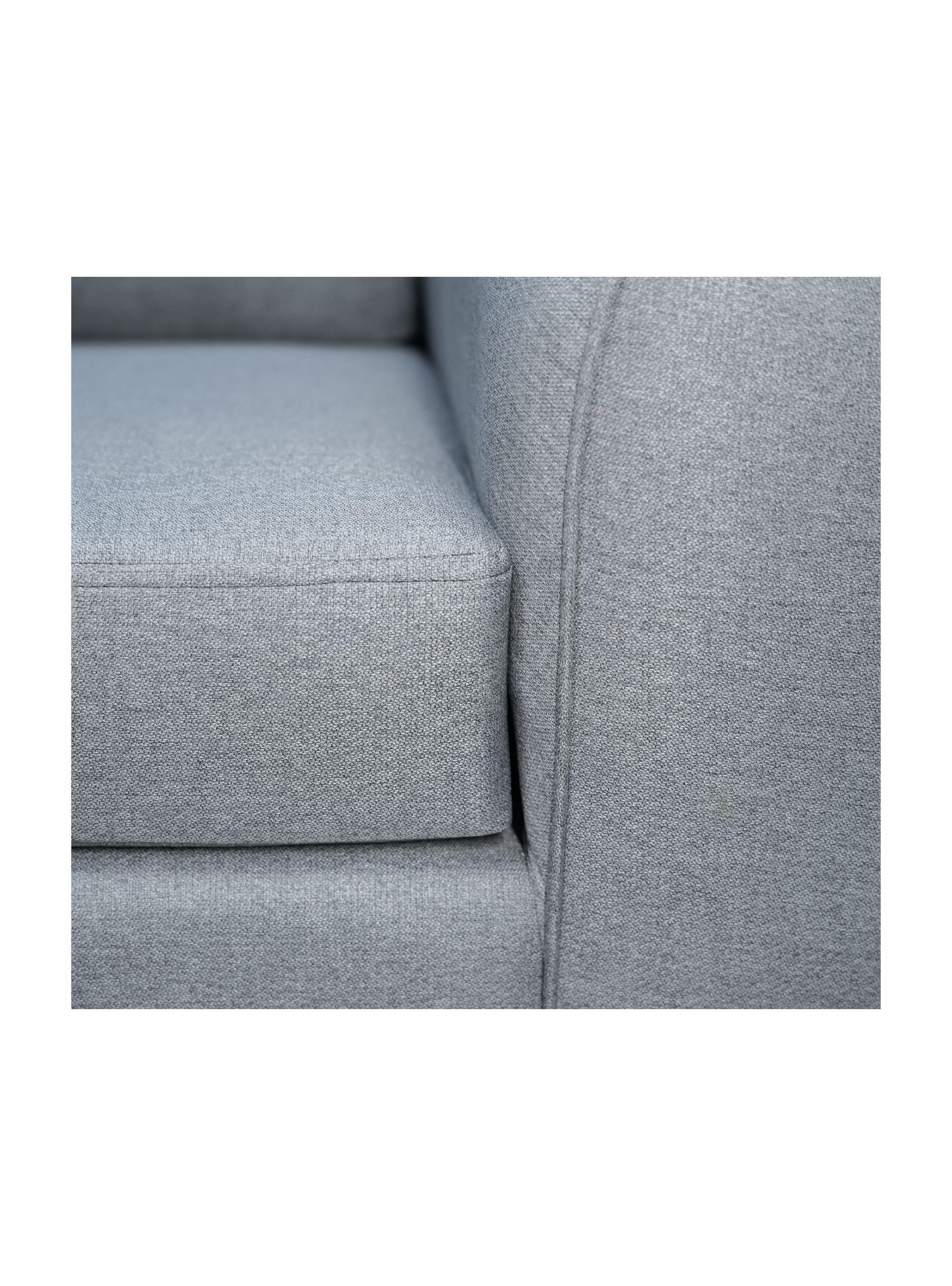 Sof 2 Cuerpos Tela Poli ster Gris Fancy Hogar-1