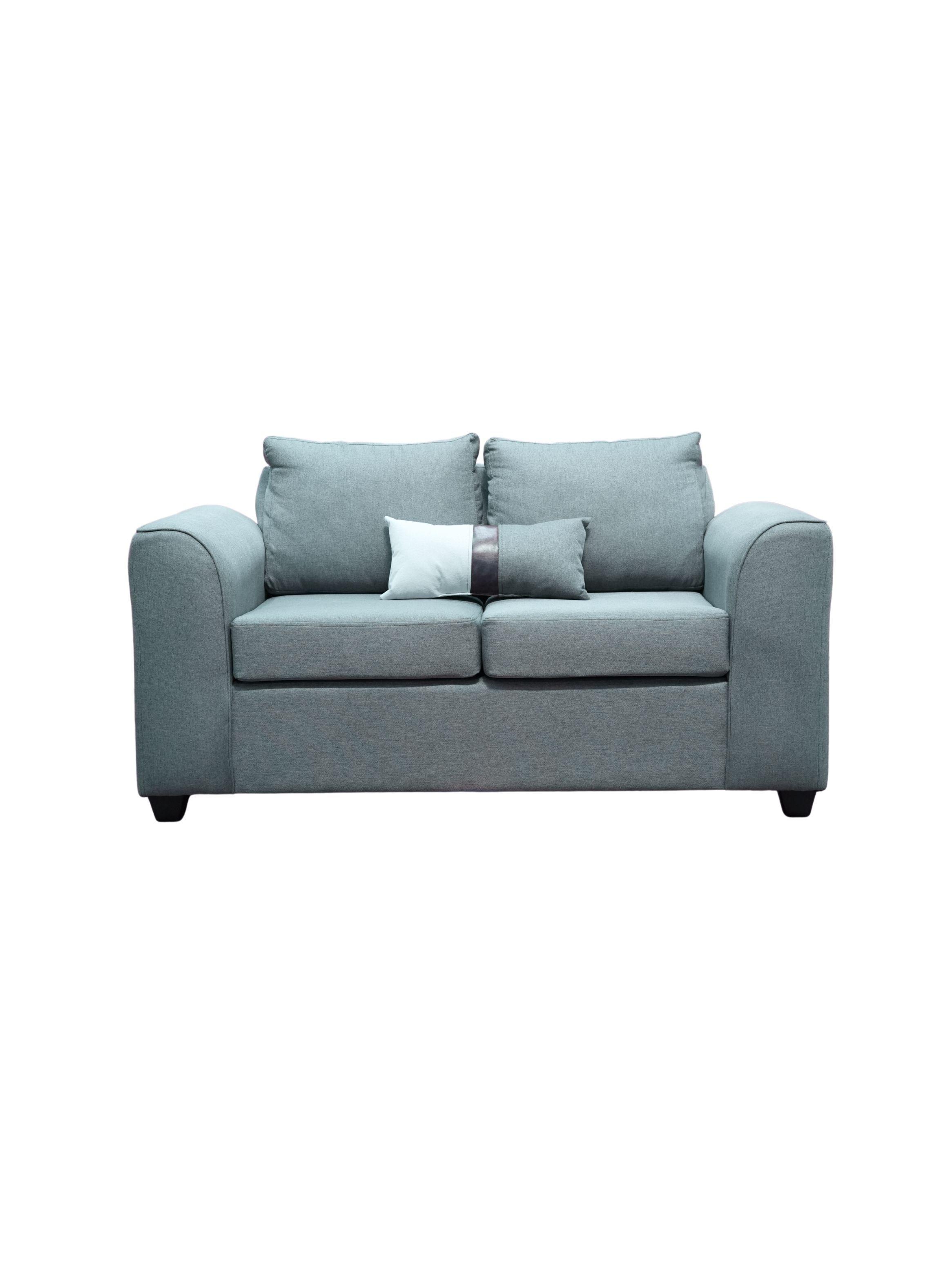 Sof 2 Cuerpos Tela Poli ster Gris Fancy Hogar-2