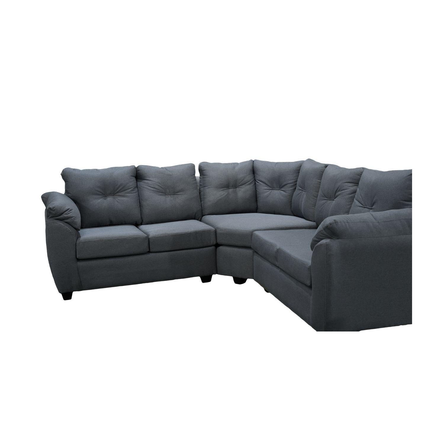 Sofa Seccional Lucero 3 Cuerpos Tela Gris 212-2