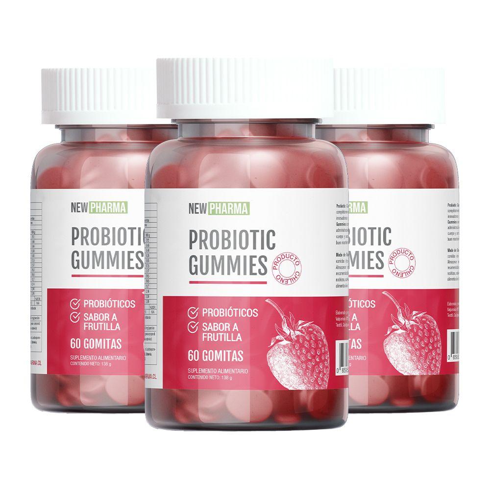 Pack 3 Probióticos Gummies - NewPharma-0