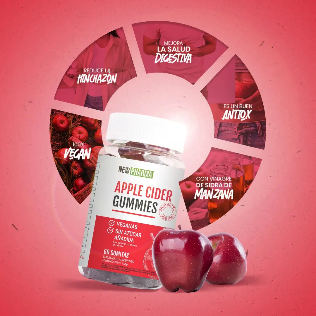 Pack x3 Vinagre de Sidra de Manzana Gummies - NewPharma-3