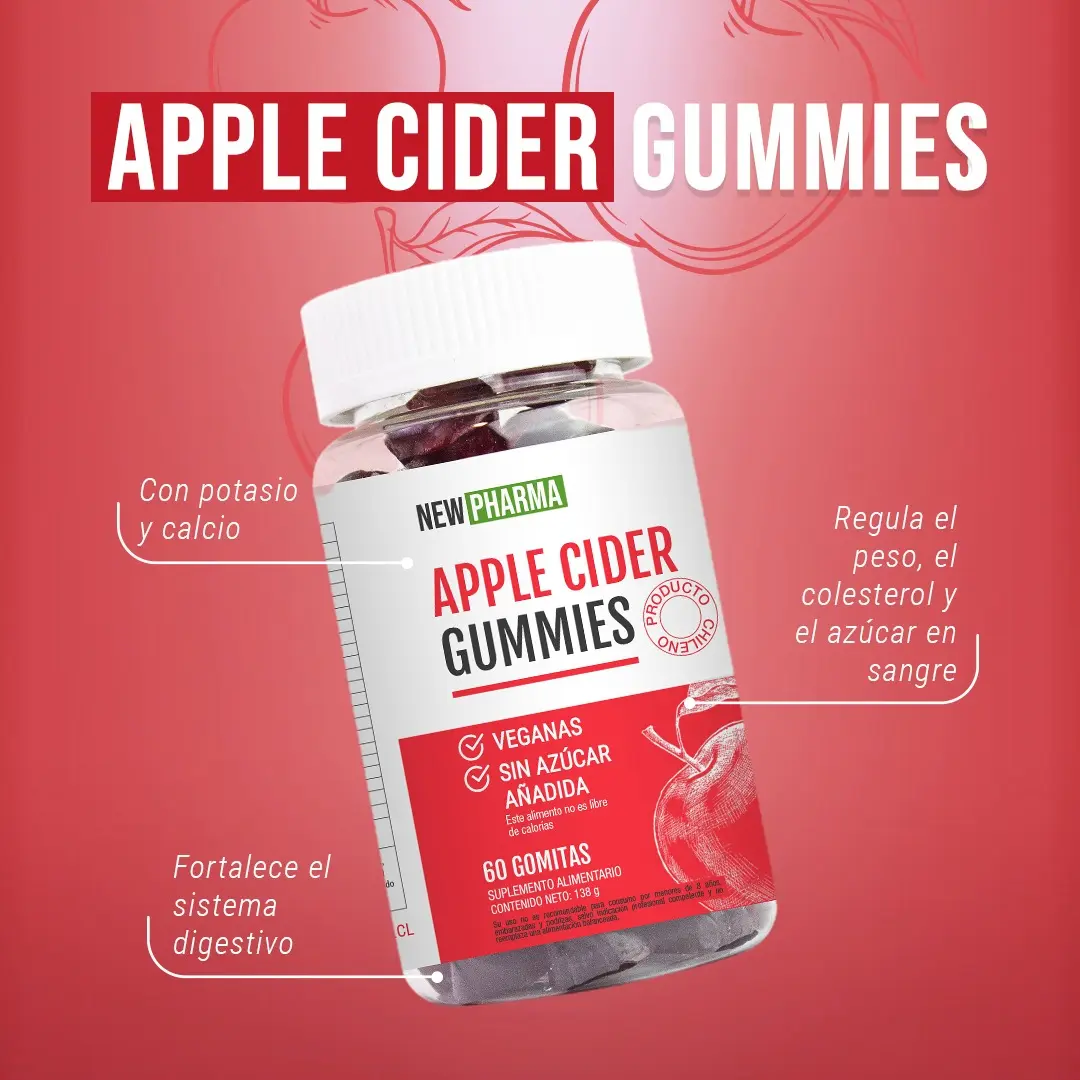 Pack x3 Vinagre de Sidra de Manzana Gummies - NewPharma-4