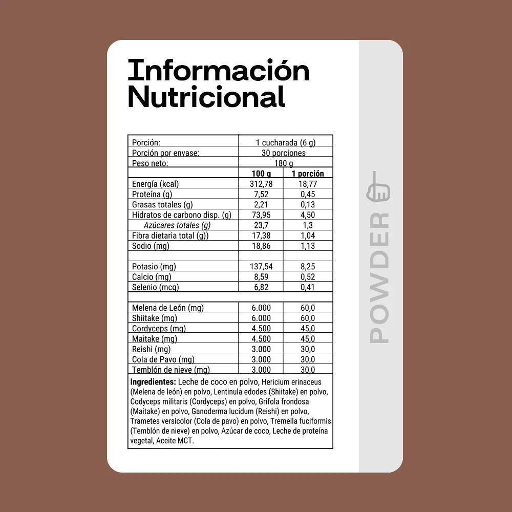 Coffee Creamer Fungi Mix - Polvo 180 Gramos-3