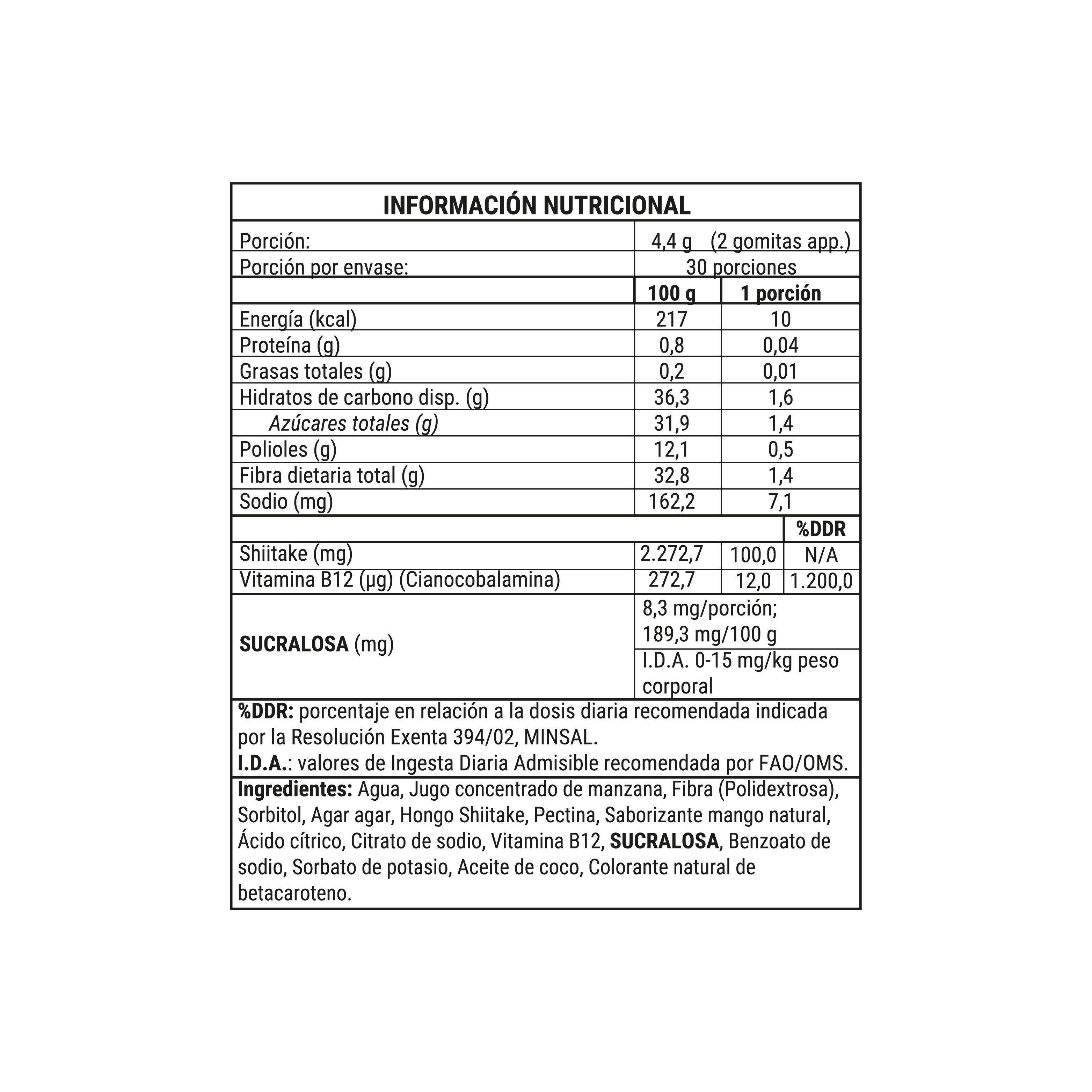 Shiitake - Gomitas 60 Unidades-1